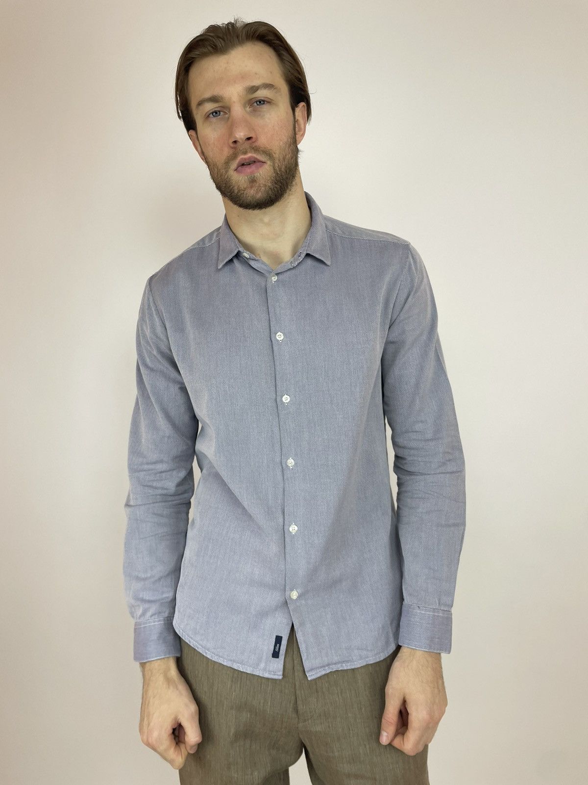 Armani × Giorgio Armani ARMANI JEANS shirt Italian Fabric Blue cotton long sleeve XL Size US XL / EU 56 / 4 - 7 Thumbnail
