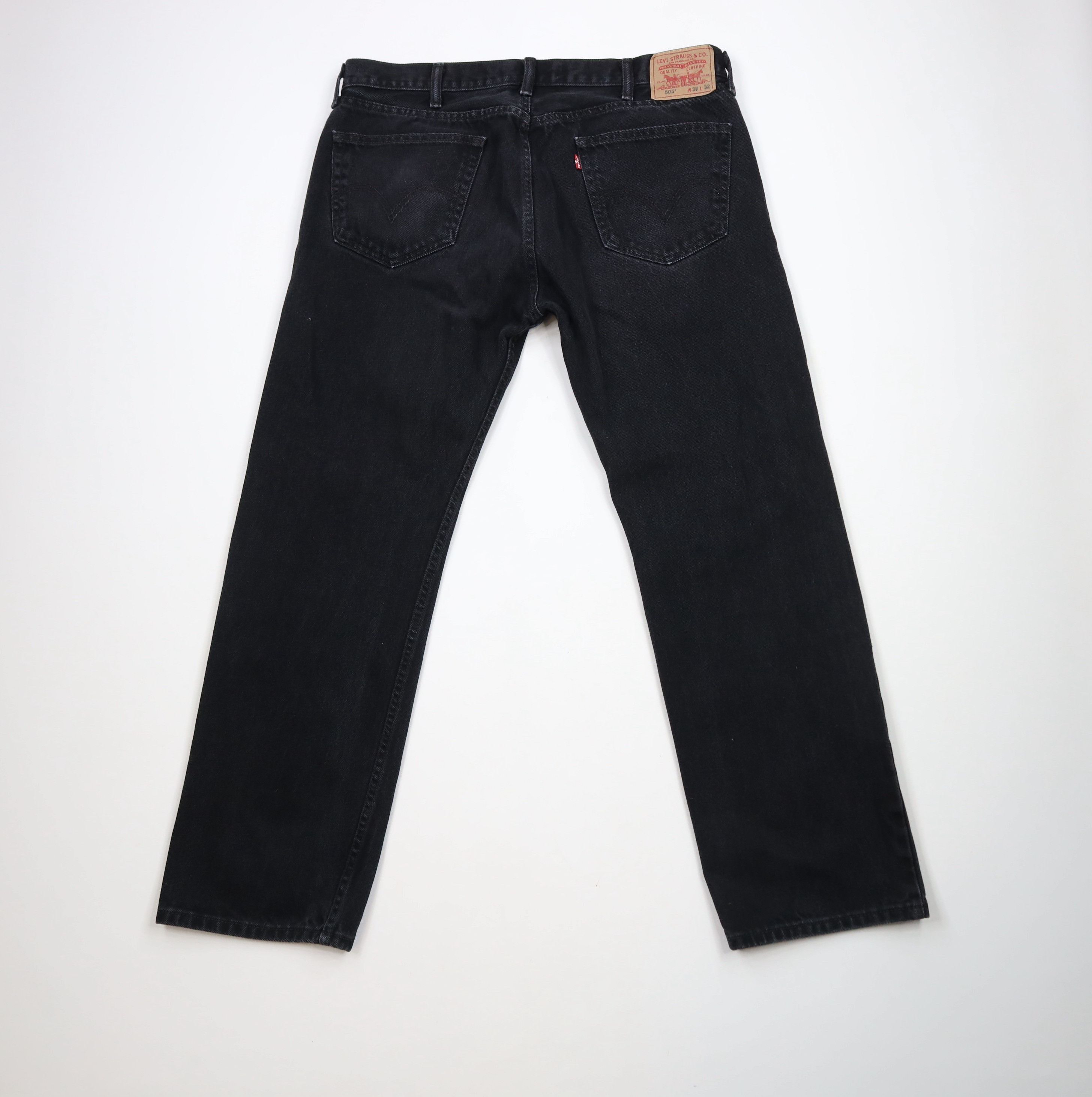 Levi's × Vintage Vintage Y2K Levis 505 Regular Fit Denim Jeans Black Cotton Size US 38 / EU 54 - 8 Thumbnail