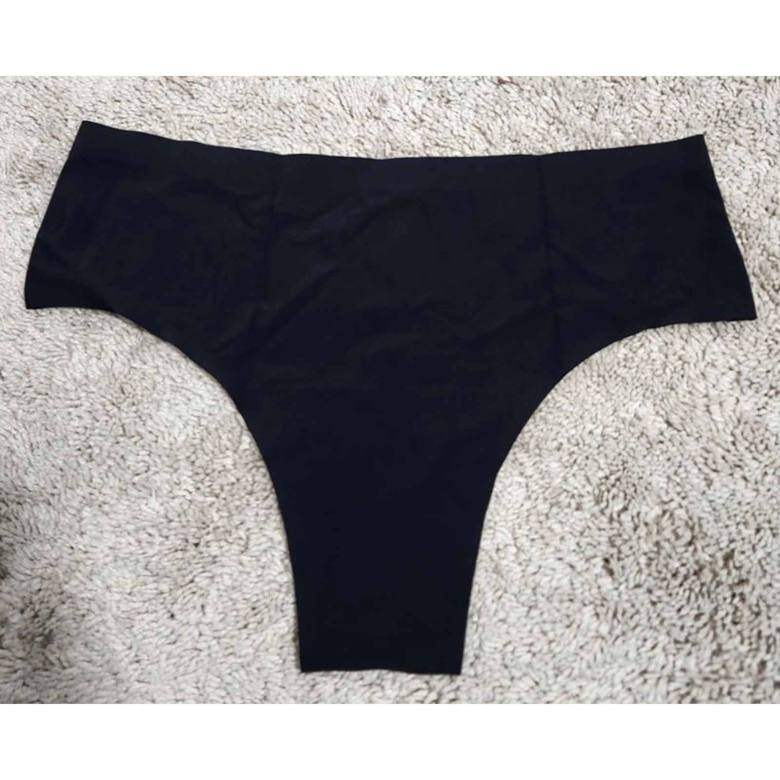 Vintage Cheek Boss Panties Womens M Panties Nylon Spandex Solid Black Cheeky Underwear Size 36" / US 14 / IT 50 - 2 Thumbnail