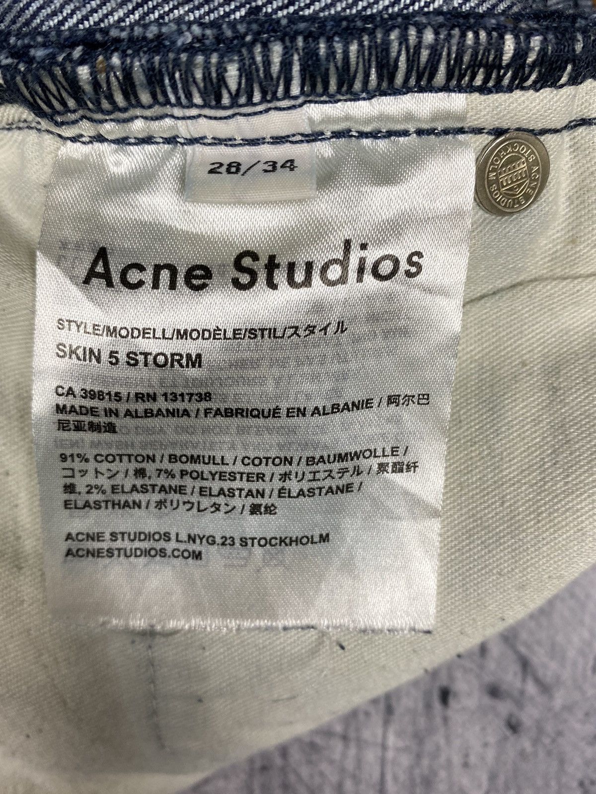 Acne Studios × Designer Acne Studios Skin 5 Storm Designer Jeans Size 28" / US 6 / IT 42 - 10 Thumbnail