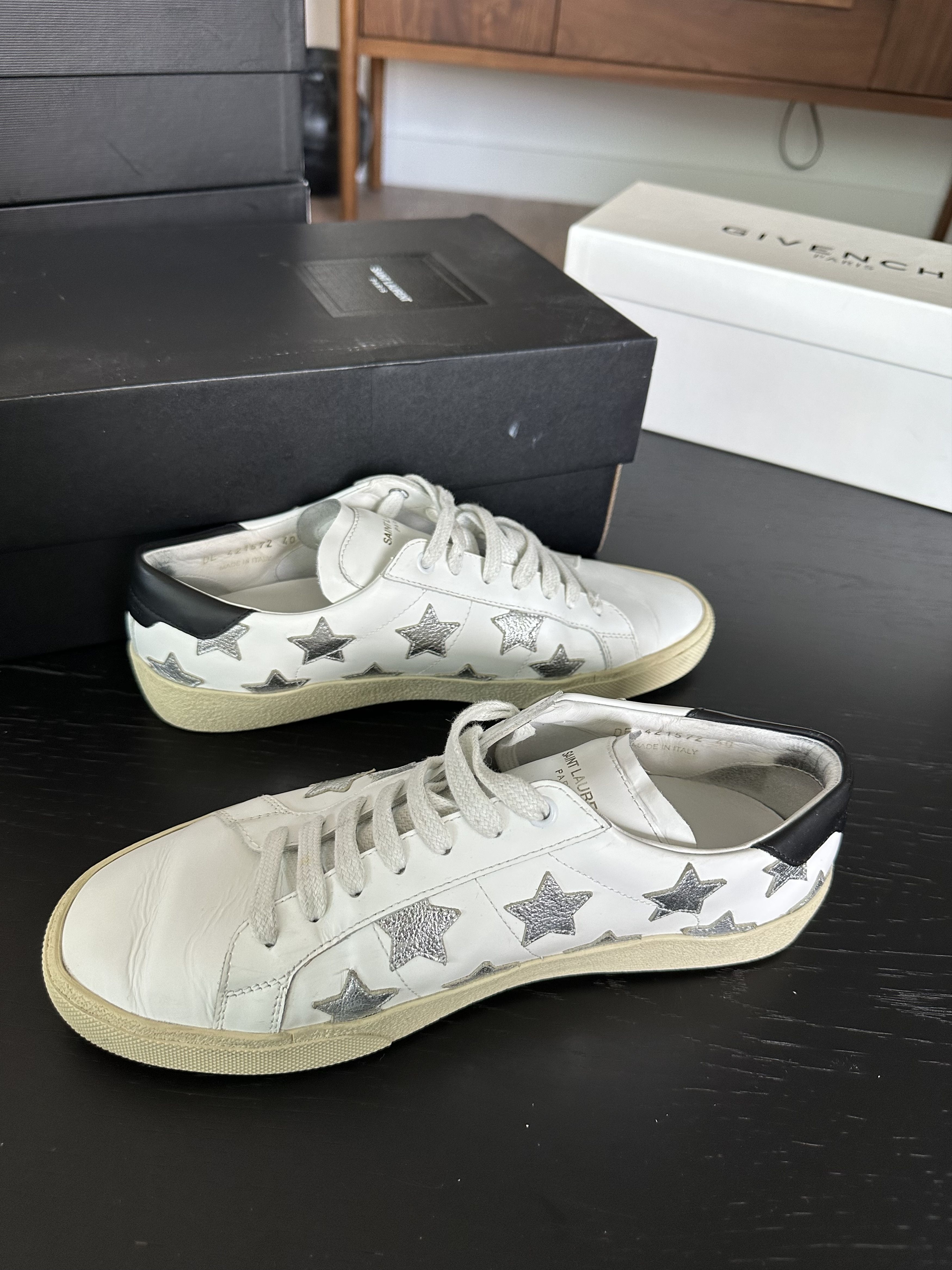 Saint Laurent Paris California SL/06 Leather Sneaker Size US 7 / EU 40 - 3 Thumbnail