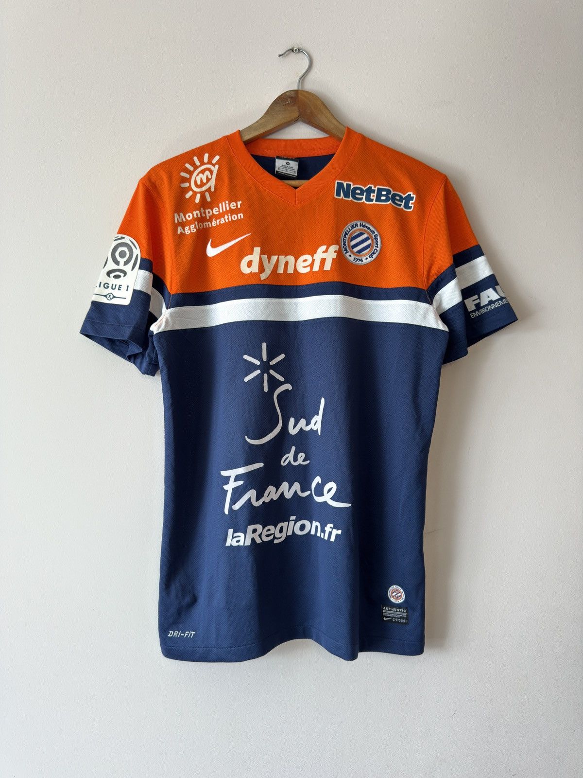 Nike Stambouli #22 Montpellier 2013-2014 Home Soccer Jersey Shirt Size US M / EU 48-50 / 2 - 3 Thumbnail