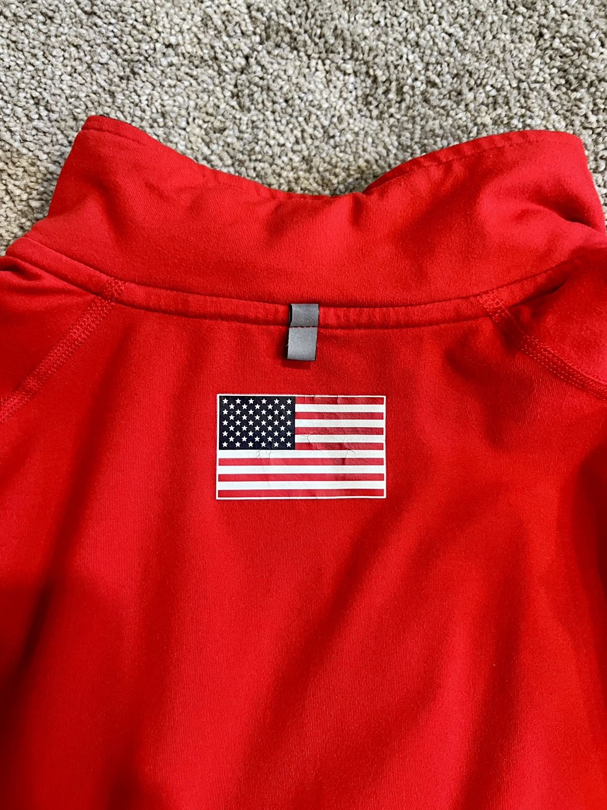 Nike Nike Team USA QuarterZip Running LS Shirt RED mens size M Size US M / EU 48-50 / 2 - 4 Thumbnail