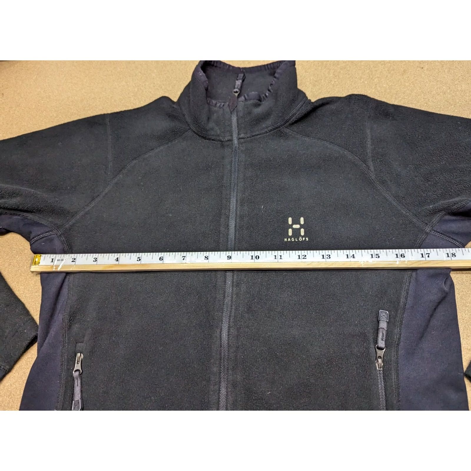 Vintage Haglöfs Womens Fleece Jacket Medium Polartec Black Track Jacket Outdoor Running & Walking Wear Size M / US 6-8 / IT 42-44 - 3 Thumbnail