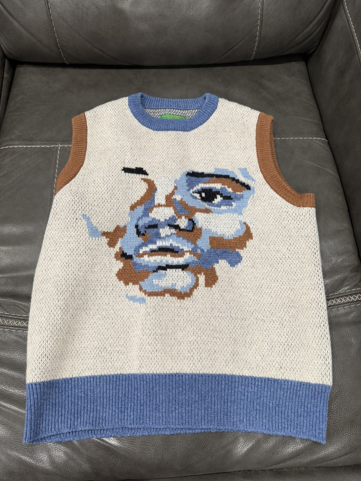 KidSuper Kid Super Face Knit sweater vest Size US L / EU 52-54 / 3 - 1 Thumbnail