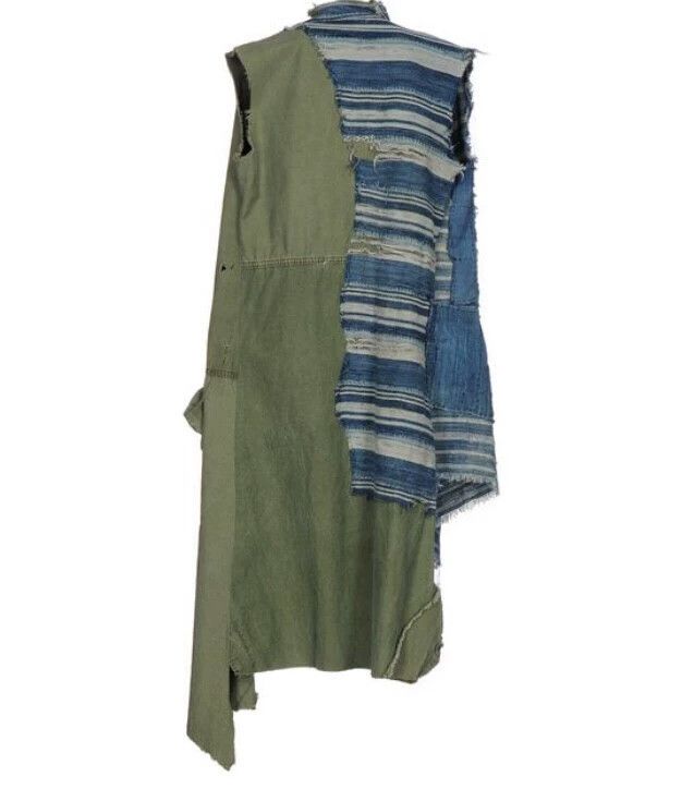 Greg Lauren Greg Lauren Blue dyed military green patchwork vest Size M / US 6-8 / IT 42-44 - 3 Thumbnail