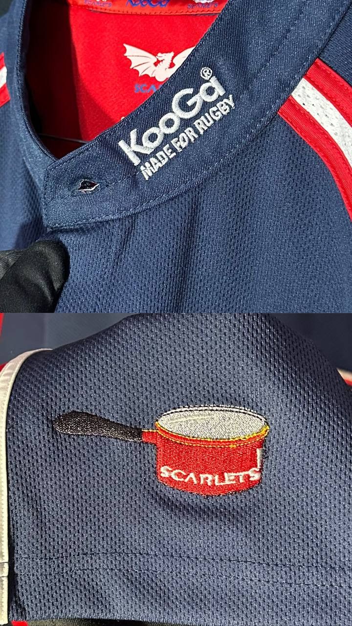 Vintage KOOGA 2004-05 Llanelli Scarlets Union Rugby Pro Away Shirt Size US XXL / EU 58 / 5 - 6 Thumbnail