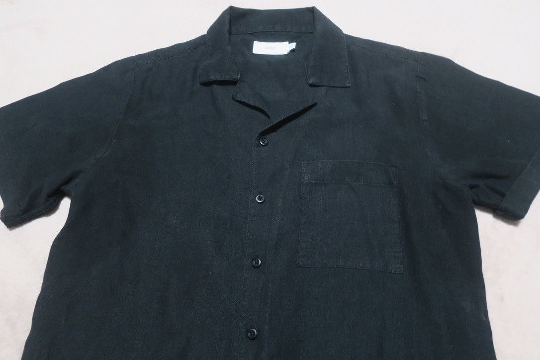 Onia Men's Black Linen Blend Camp Shirt Short Sleeve Size US S / EU 44-46 / 1 - 4 Thumbnail