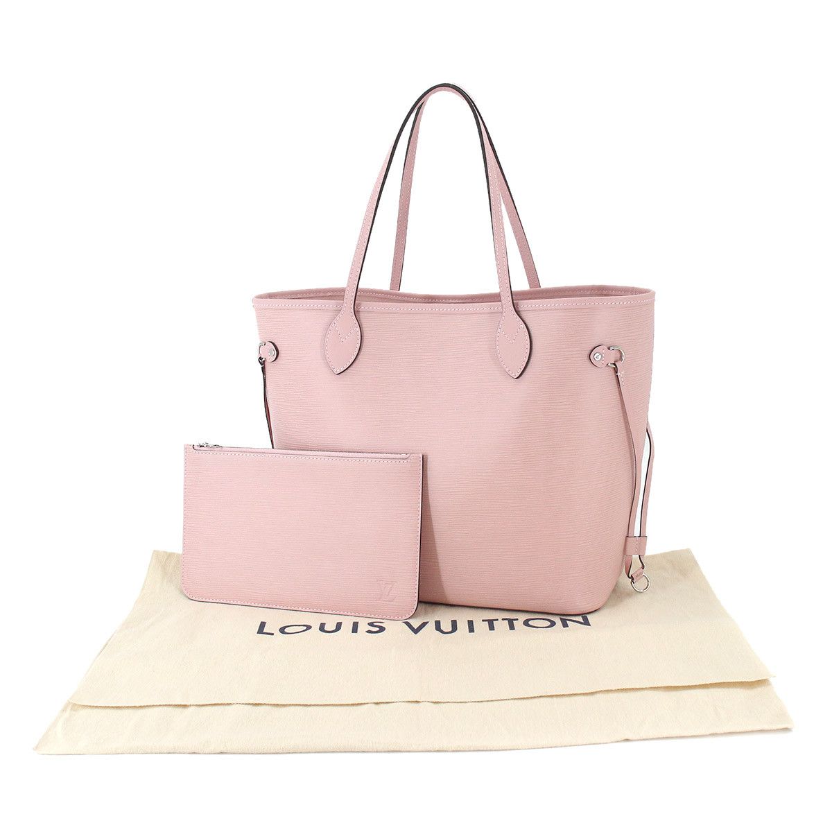Louis Vuitton Epi Neverfull MM Tote Bag Rose Valerine Pink