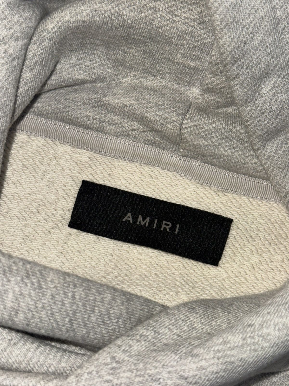 Amiri AMIRI STAGGERED LOGO GREY HOODIE Size US S / EU 44-46 / 1 - 15 Thumbnail