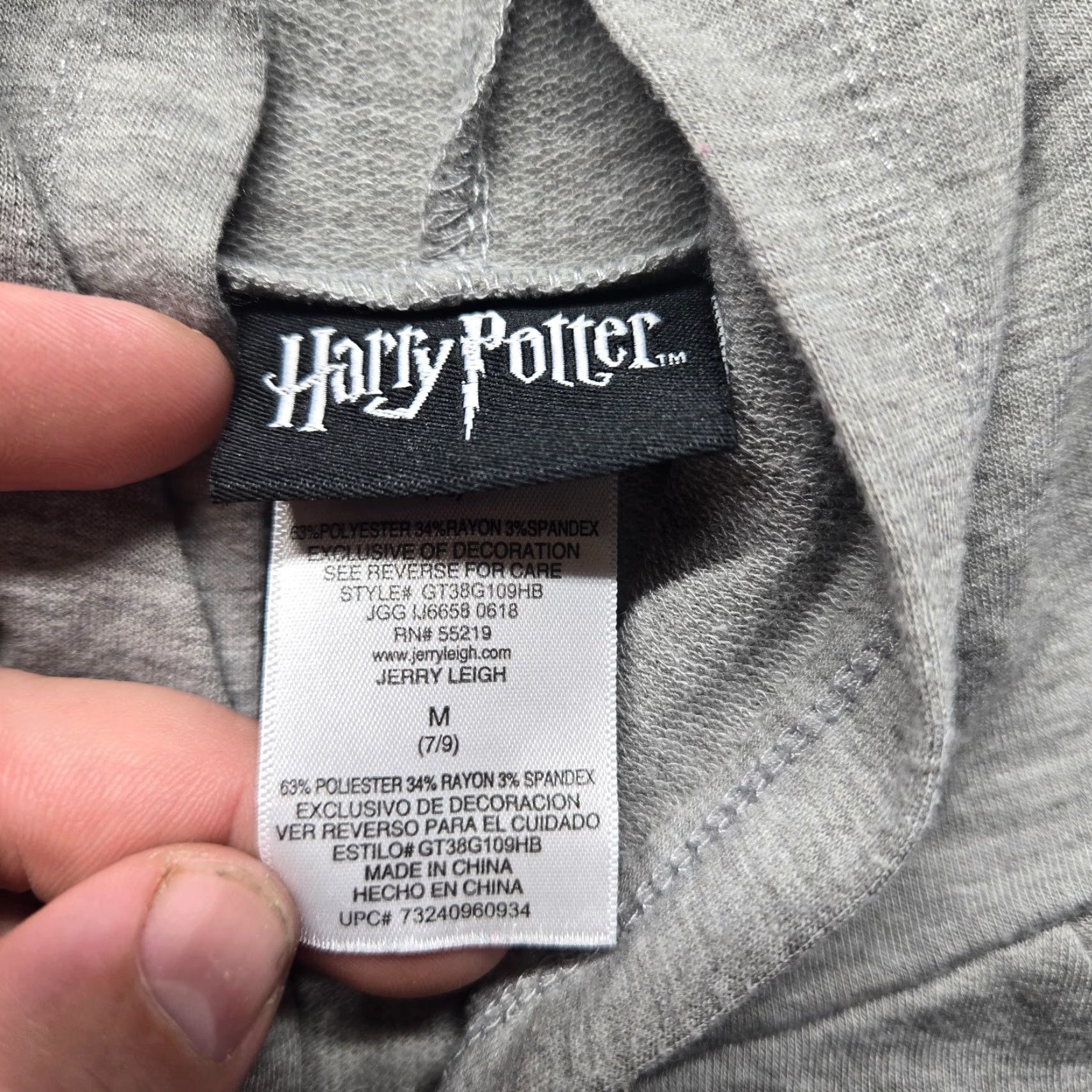 Vintage Harry Potter Shirt Gray Lace-Up Adult M Womens Gryffindor Hoodie? Size M / US 6-8 / IT 42-44 - 3 Thumbnail