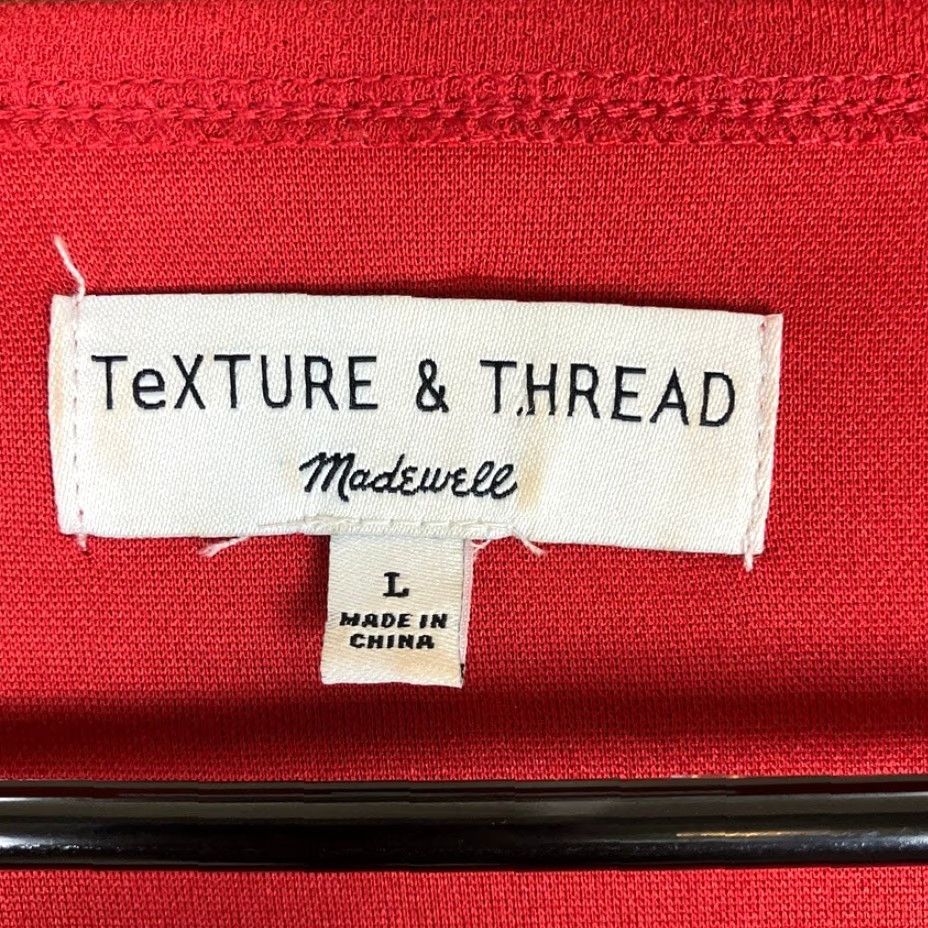 Madewell Madewell Blouse Women's Red Wrap V-Neck Long Sleeve Stretch Large Size L / US 10 / IT 46 - 6 Thumbnail