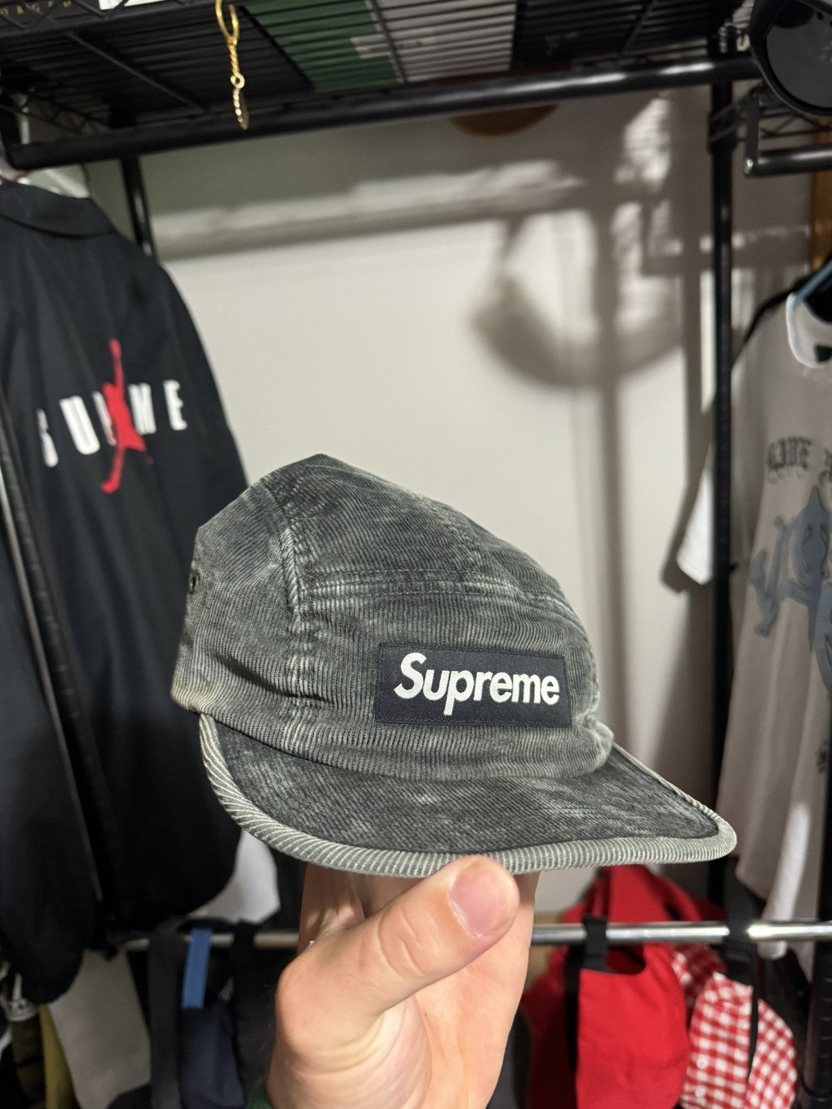Supreme Supreme Corduroy Camp Cap Grey Size ONE SIZE - 11 Thumbnail