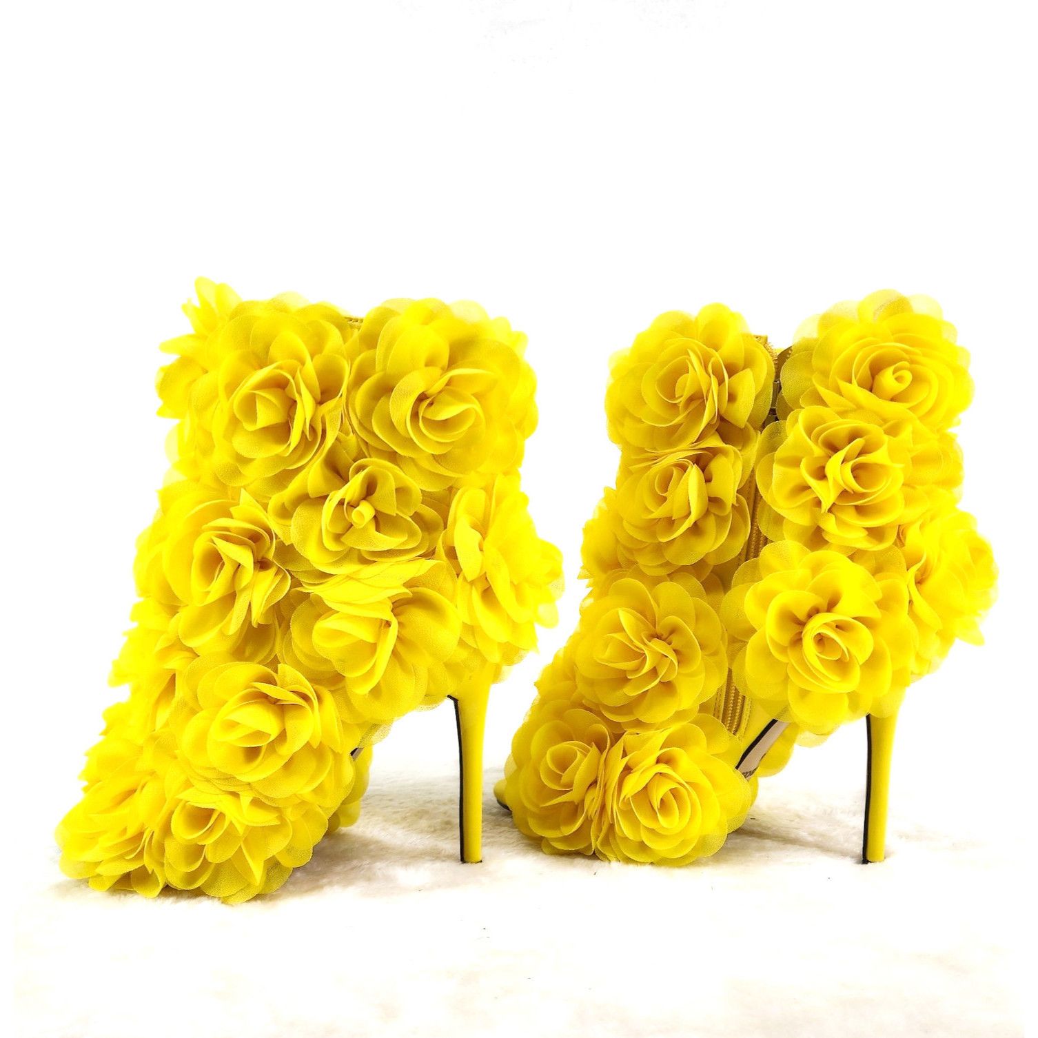 Other Beauty 3D Flowers Floral 4" High Heel Elegant Xoanna Ankle B Size US 9 / IT 39 - 1 Thumbnail