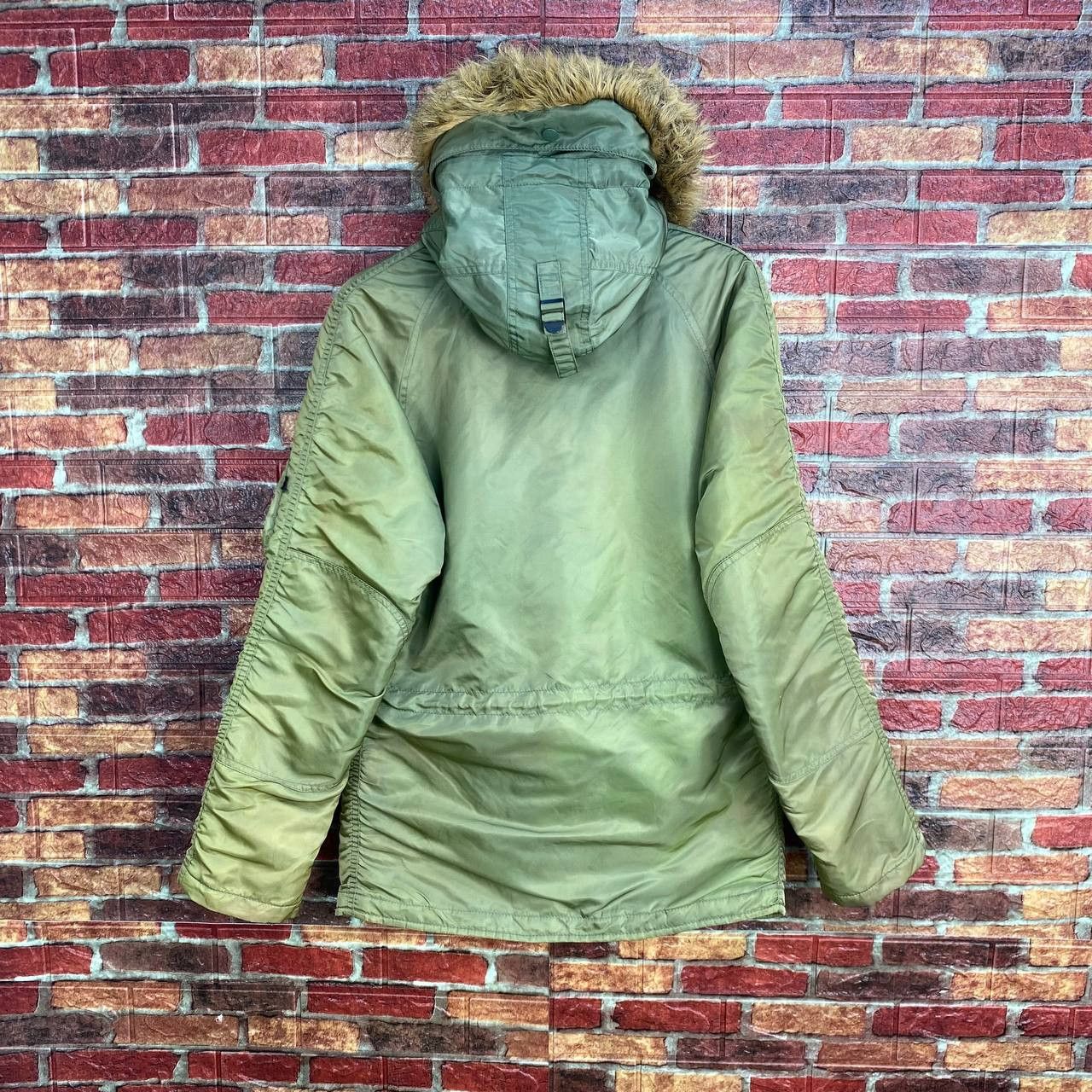 Alpha Industries × Vintage VINTAGE ALPHA INDUSTRIES SUNFADED HOODIE BOMBER MILITARY Size US S / EU 44-46 / 1 - 12 Thumbnail