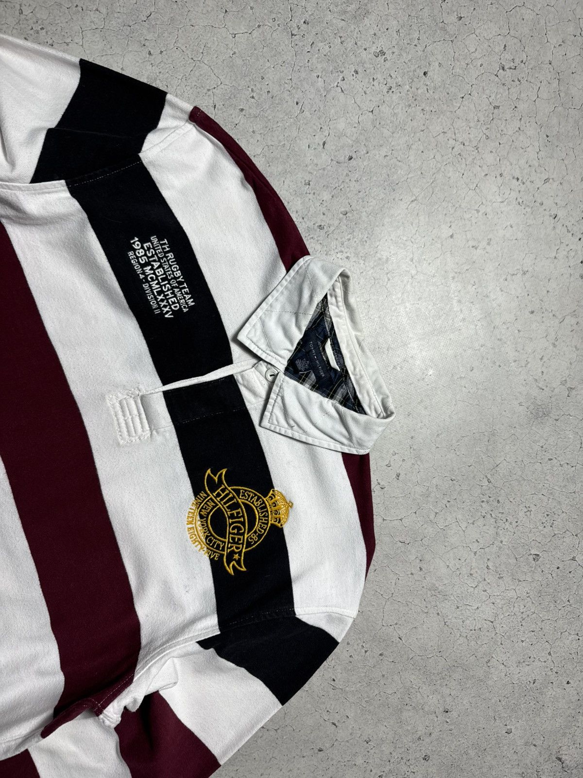 Tommy Hilfiger Tommy Hilfiger Striped Rugby Sweatshirt Size XL Size US XL / EU 56 / 4 - 4 Thumbnail