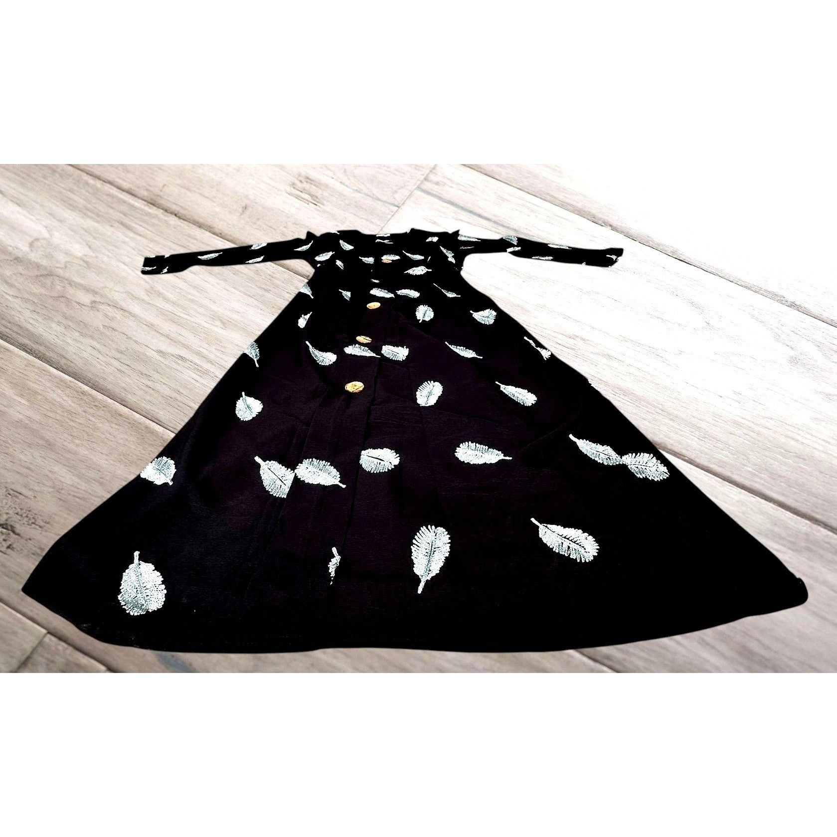 Other Rare Vintage DS Diyana Secret Black Maxi Dress Large Embroid Size L / US 10 / IT 46 - 2 Thumbnail