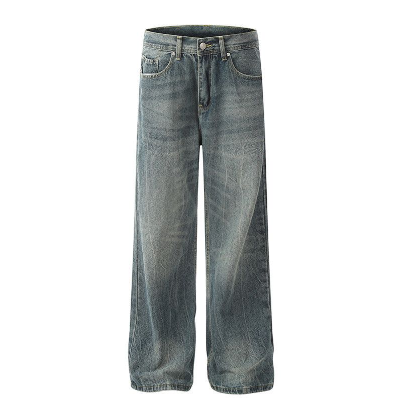 Jean American retro high street washed denim jeans for men Size US 32 / EU 48 - 1 Thumbnail