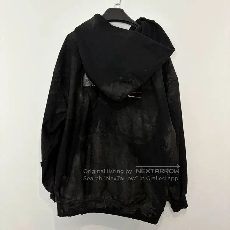 Balenciaga Balenciaga Distressed Tape Zip Hoodie. Size US M / EU 48-50 / 2 - 2 Thumbnail