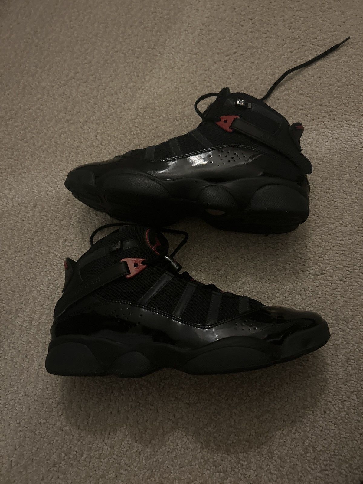 Jordan Brand Air Jordan 6 Rings ‘Black Infared’ Size US 11.5 / EU 44-45 - 2 Thumbnail
