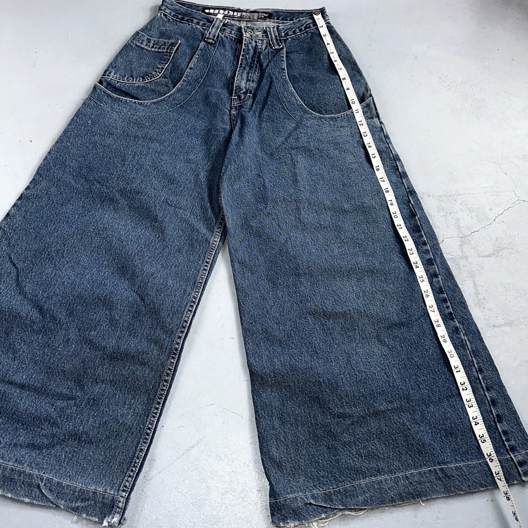 JNCO VINTAGE JNCO Jeans Men Wide-Leg 30x25 Y2K 90s Denim Blue Endangered Species Rhino Collection Size US 28 / EU 44 - 3 Thumbnail