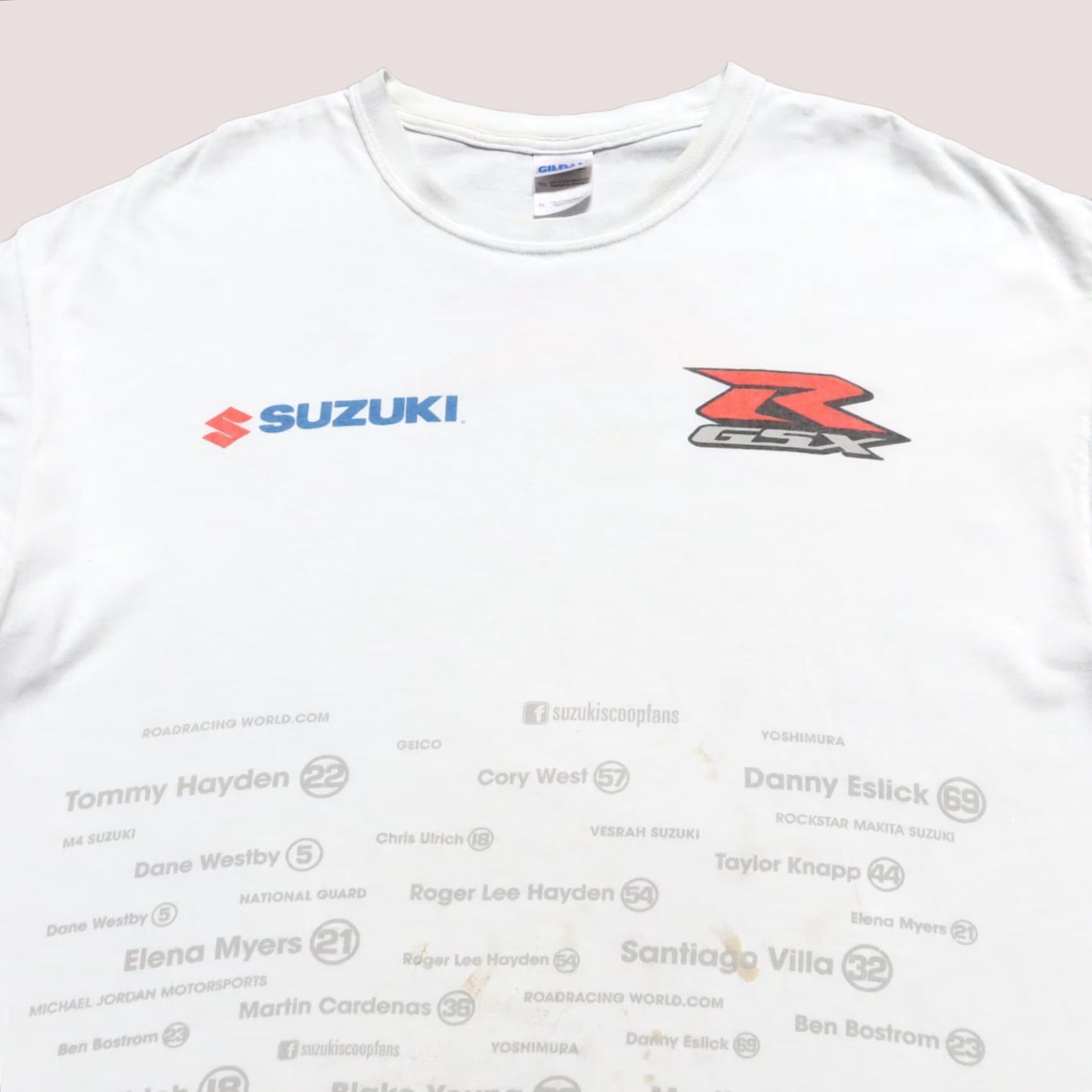 Gildan Vintage Suzuki GSXR Motorcycle Racing Shirt XL Men White Size US XL / EU 56 / 4 - 1 Thumbnail