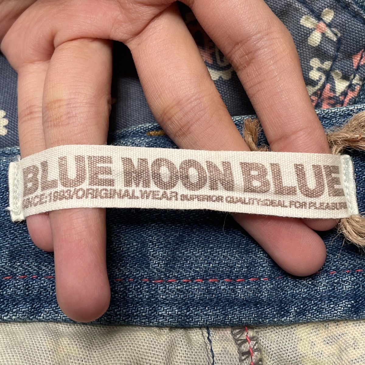 Blue Blue Japan Vintage Japanese Brand Blue Moon Blue Jeans 2000s Size US 34 / EU 50 - 9 Thumbnail