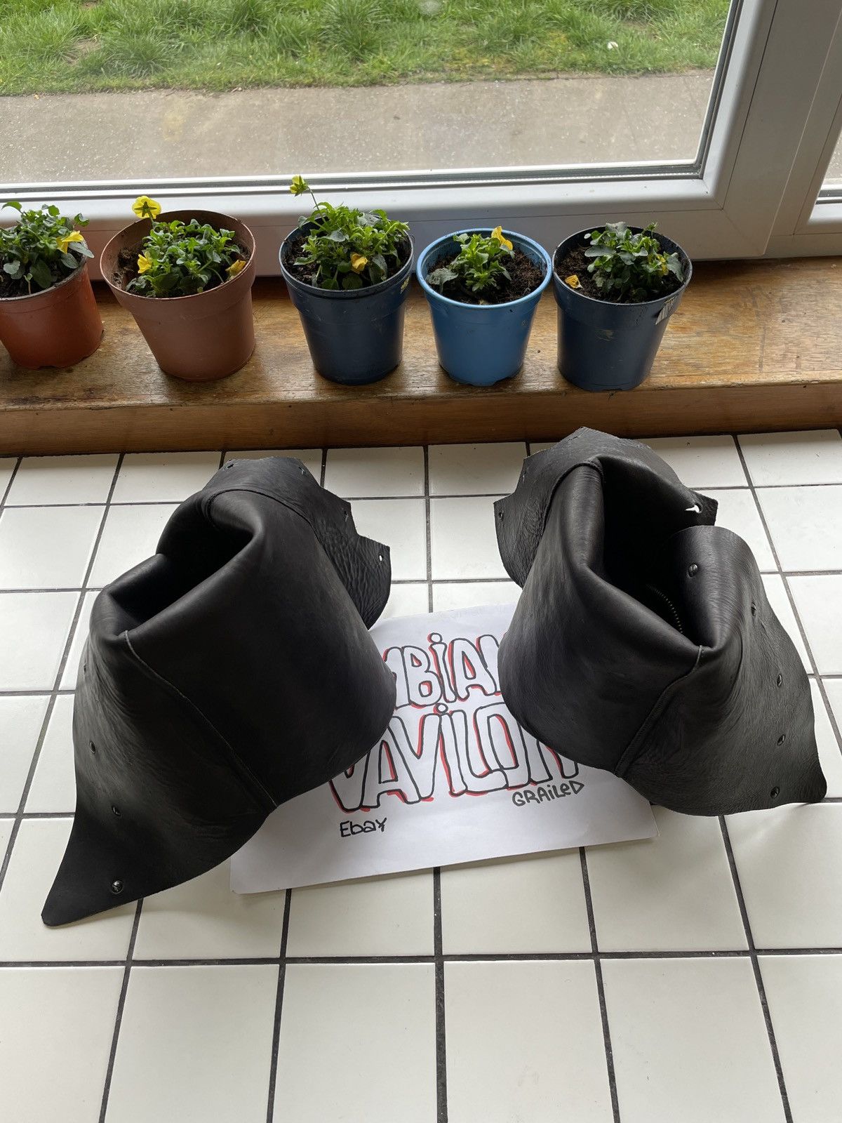 CYDWOQ RARE RUGGED Hand Made USA Leather Knee High Hessian Boots 40 Size US 9.5 / IT 39.5 - 13 Thumbnail