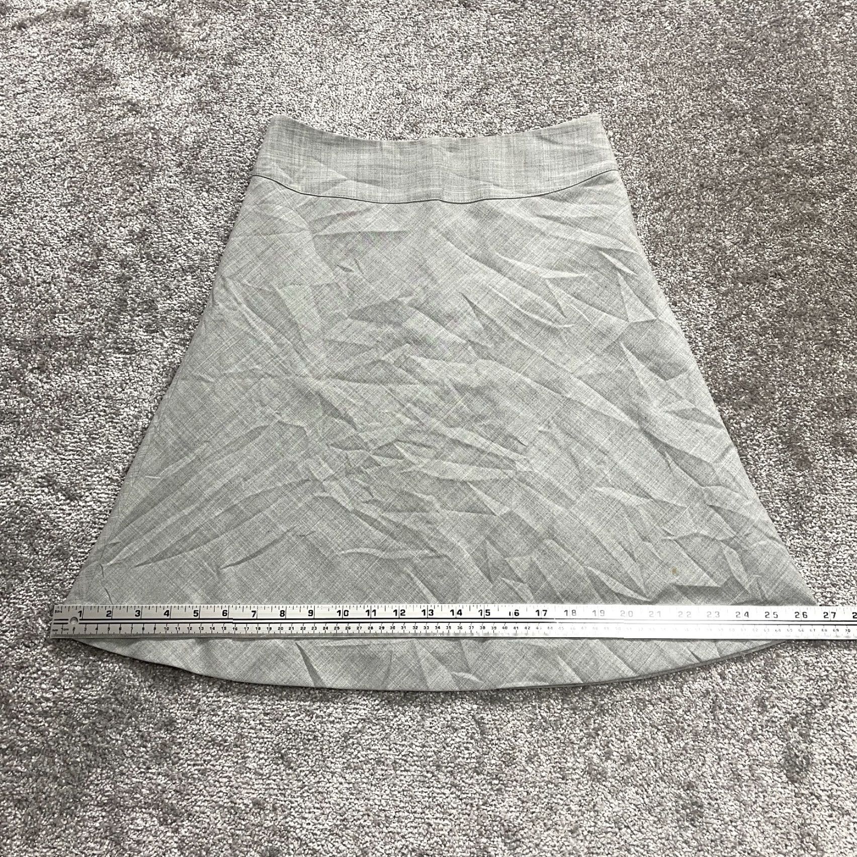 Express Express Studio Skirt Womens 0 Gray A-Line Short Solid Zip Up Office Size 25" / US 0 / IT 36 - 7 Thumbnail