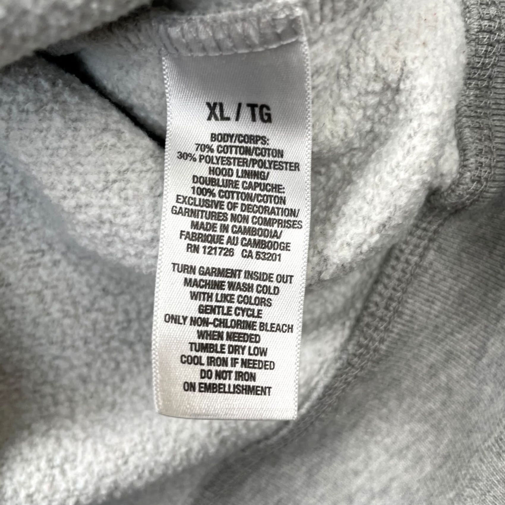 Vintage Aéropostale Hoodie Women XL Gray Full Zip Cotton Fleece Logo Pockets City Classic Nylon? Size XL / US 12-14 / IT 48-50 - 4 Thumbnail