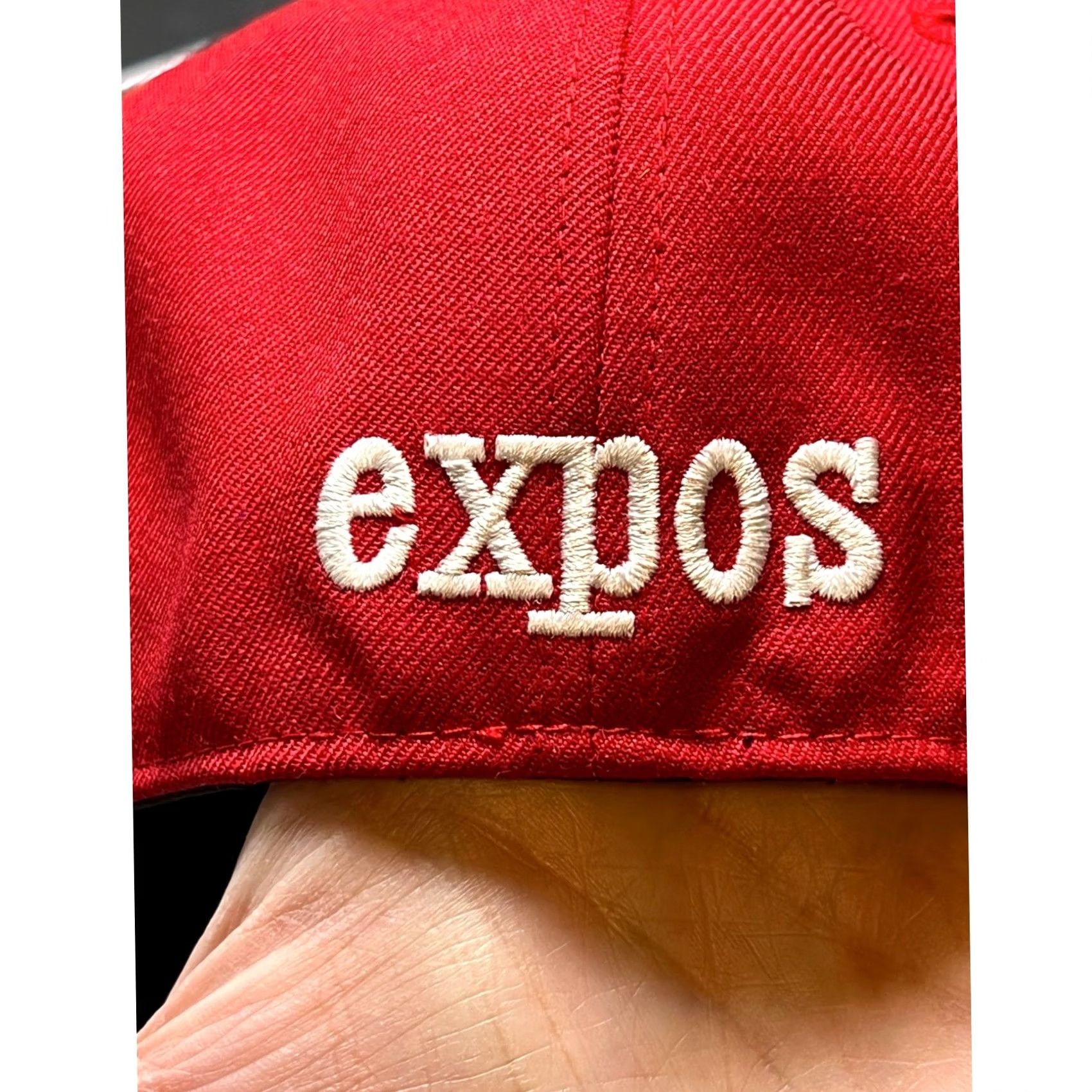 New Era New Era Montreal Expos Fitted Hat Mens 6 7/8 Blue Red Cream 59FIFTY MLB Cap Size ONE SIZE - 6 Thumbnail