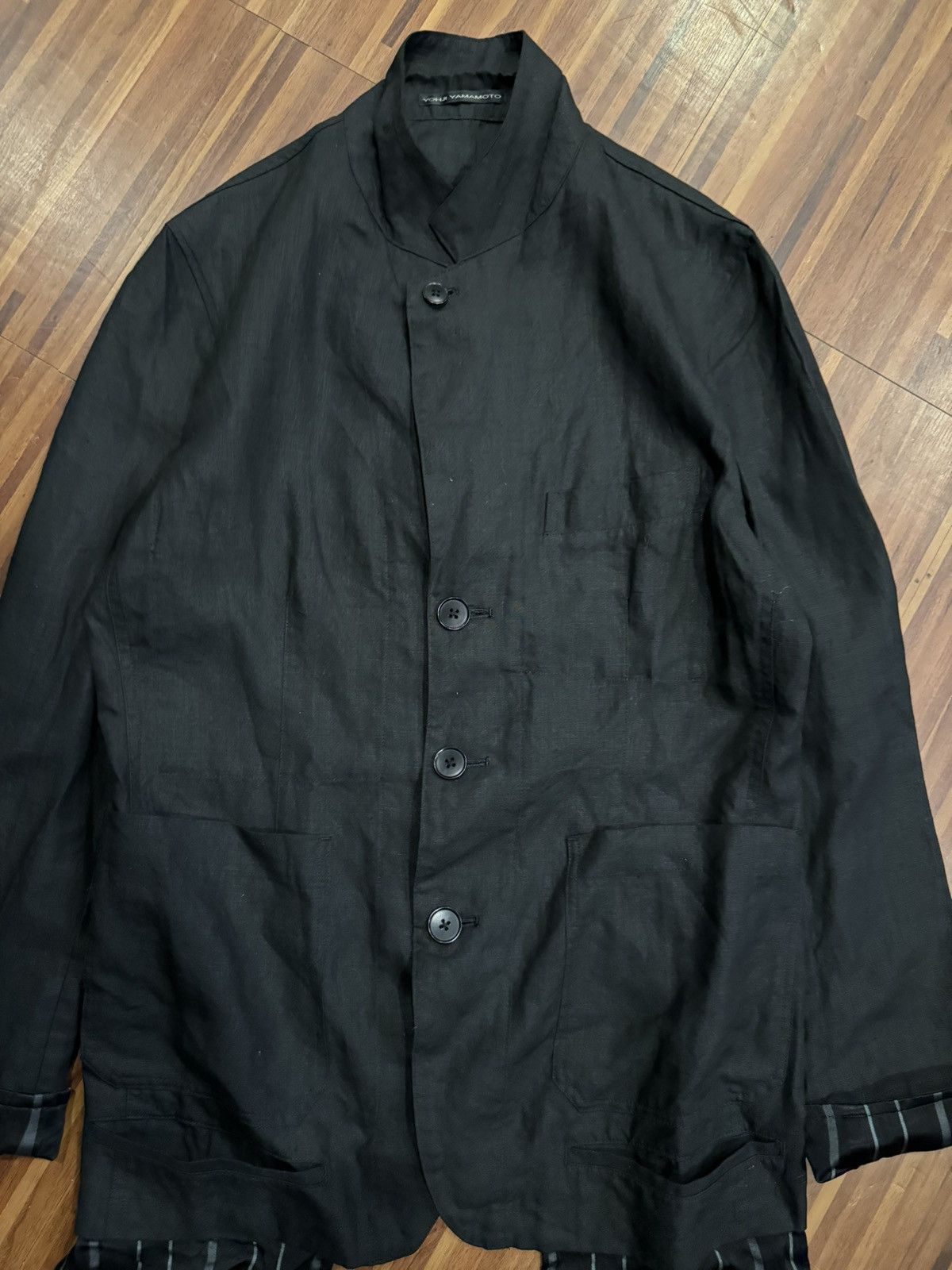 Yohji Yamamoto Yohji Yamamoto | Chinese Blazer Size 38L - 3 Thumbnail