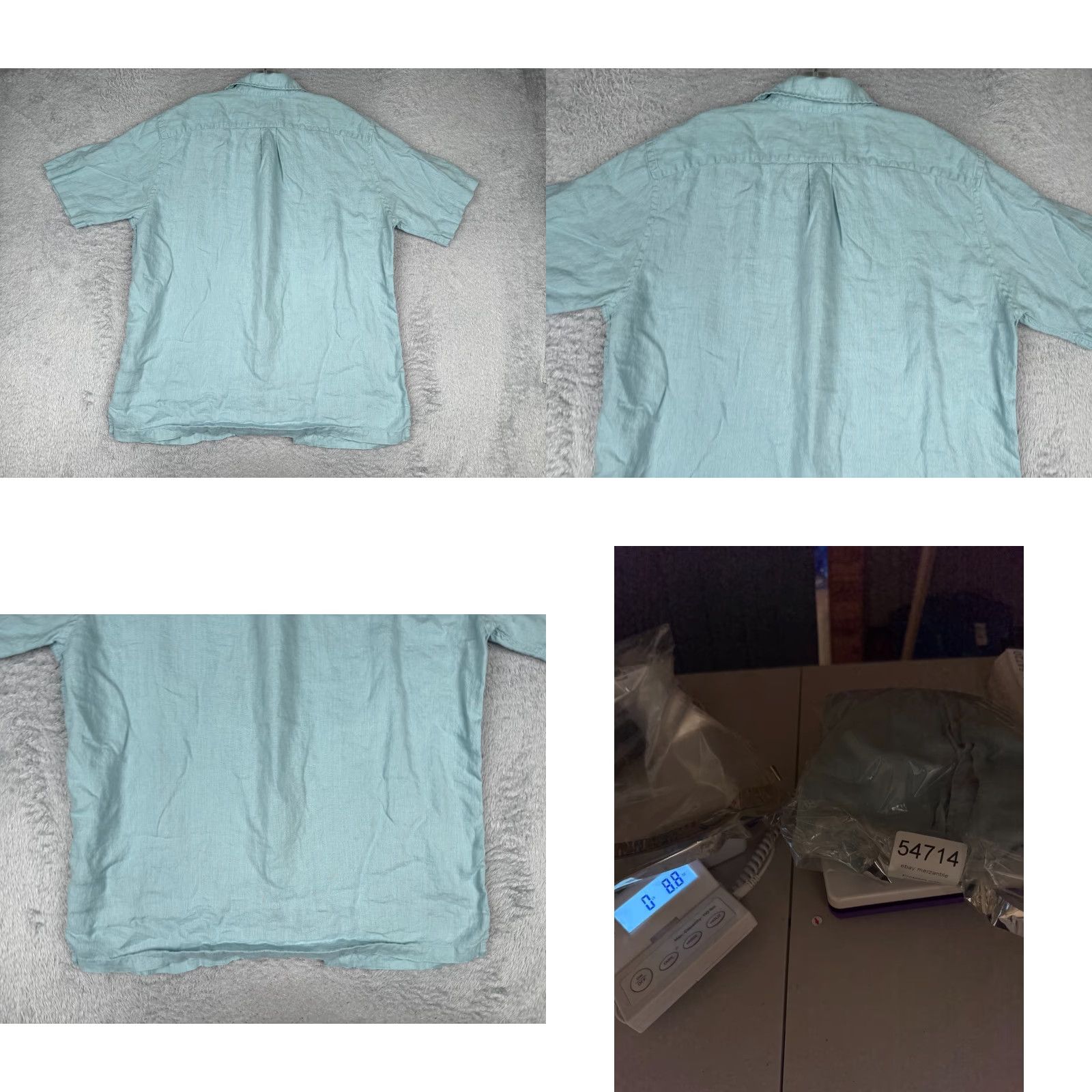 Lands' End Lands' End Shirt Men Large 16-16.5 Blue Cotton Button Up Short Sleeve Pocket Casual Workwear Size US L / EU 52-54 / 3 - 9 Thumbnail
