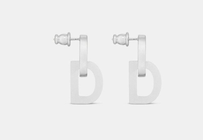 Dior o1w1db11224 Size: OS / CD Lock Earrings in Silver Size ONE SIZE - 2 Thumbnail
