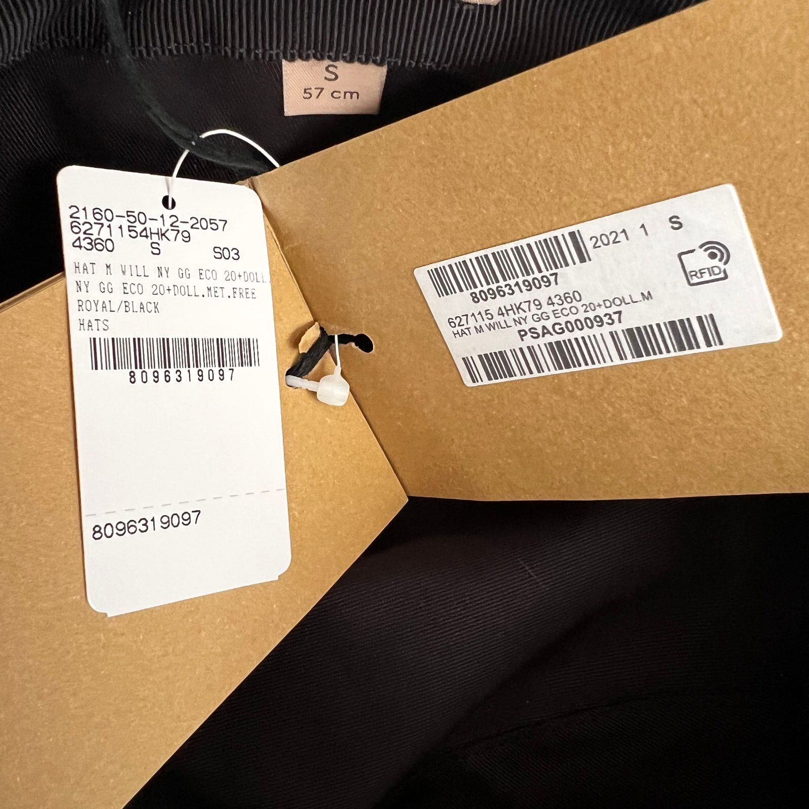 Gucci Gucci Econyl Blue Black Nylon Monogram Bucket Hat, S57cm Size ONE SIZE - 9 Thumbnail