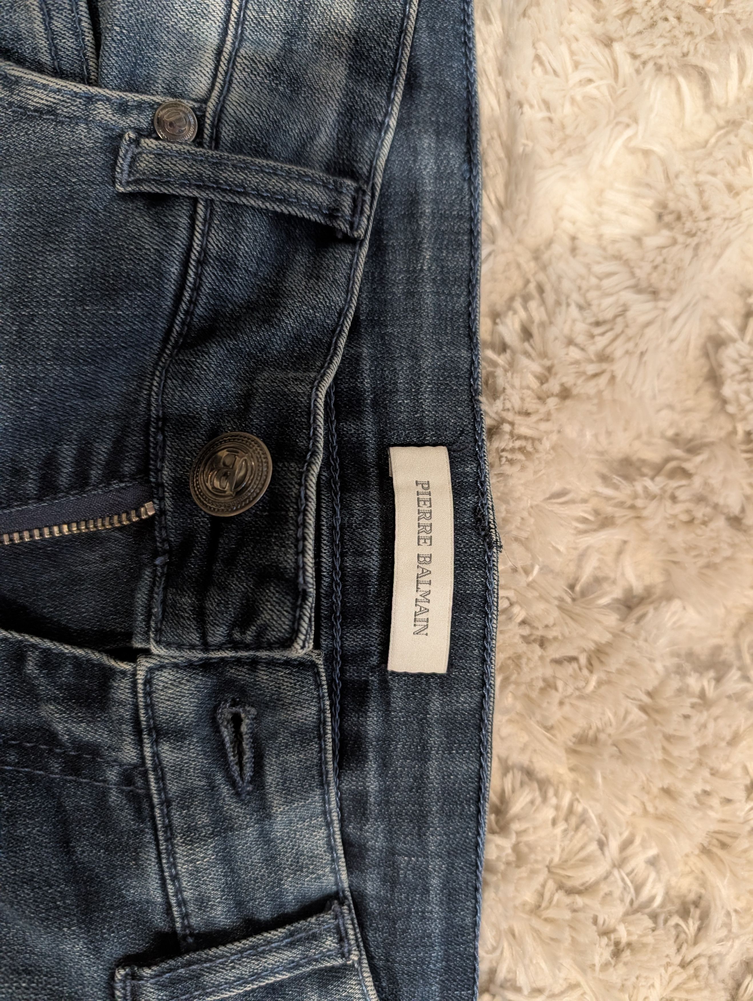 Pierre Balmain Balmain Moto Denim Jeans Size US 33 - 2 Thumbnail