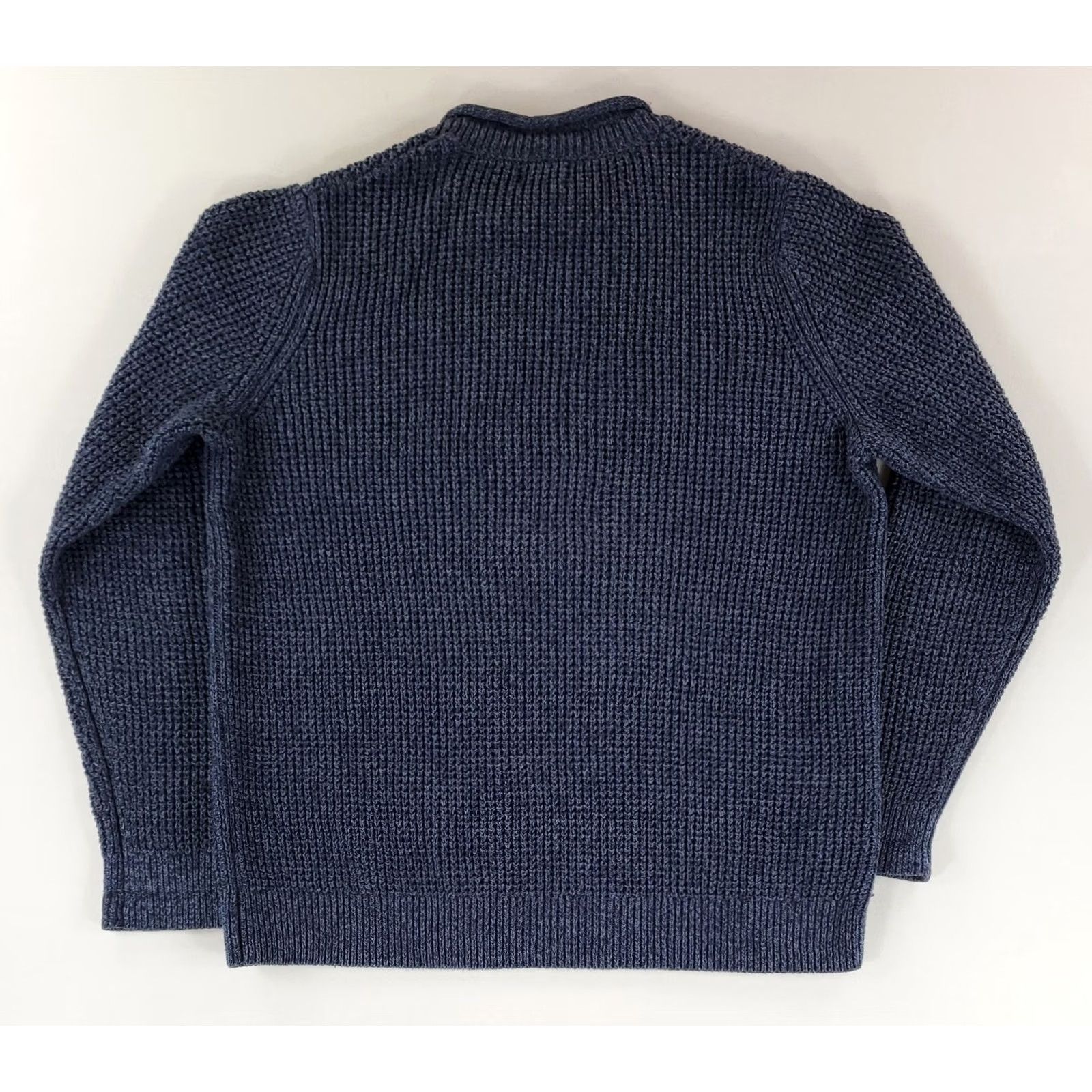 Vintage LL Bean Sweater Roll Neck Chunky Cotton Blue Mens L Pullover Shirt Size US L / EU 52-54 / 3 - 4 Thumbnail