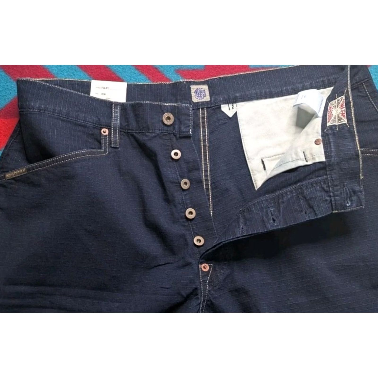 Indigofera Indigofera Denim Shirt High Waist Wide Leg 9.5" Inseam Size 36 Indigo Blue 90s Mens Size US 36 / EU 52 - 3 Thumbnail