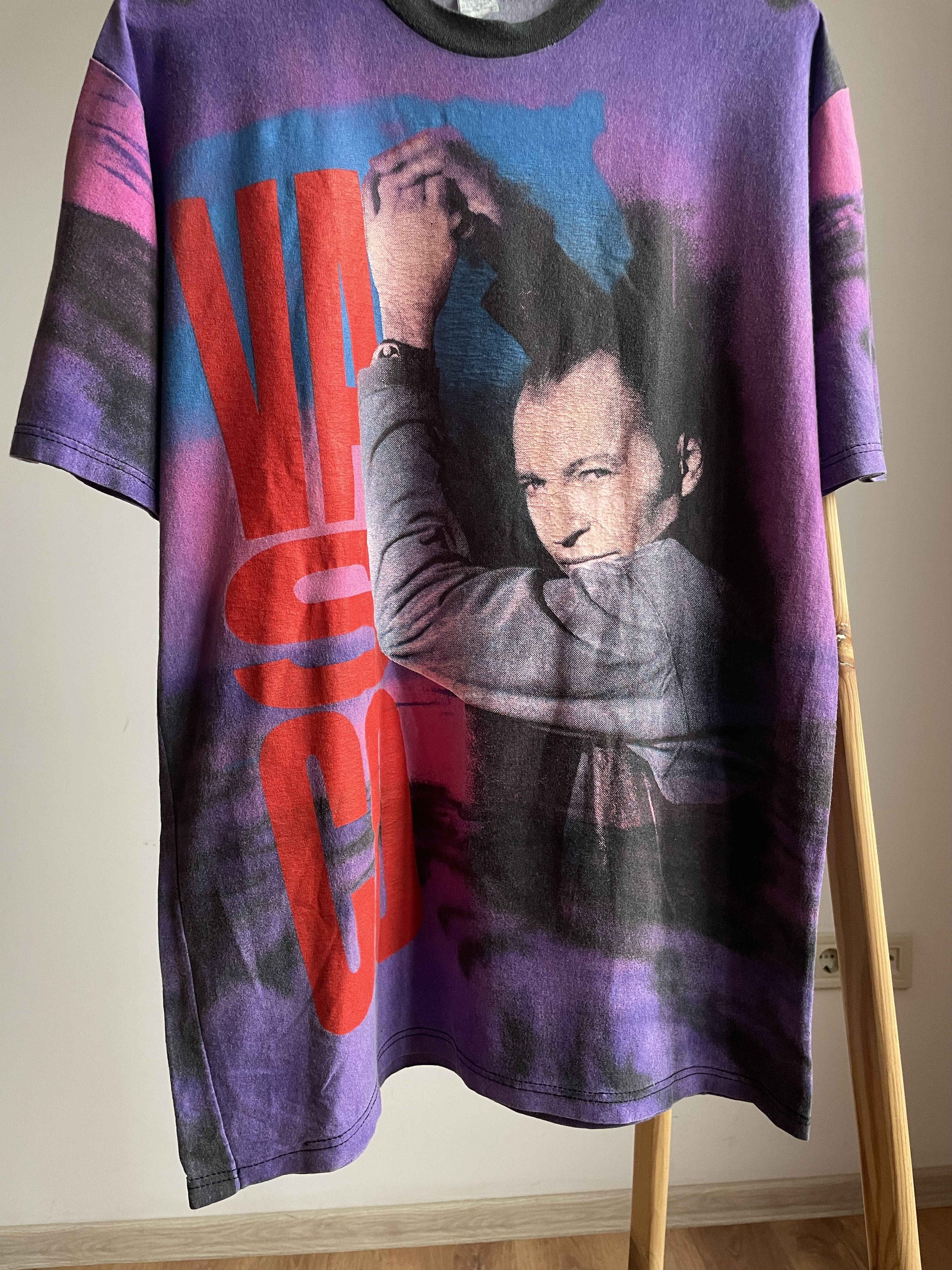 Band Tees × Vintage Vasco Rossi Vintage 90's All Over Print T-Shirt Size M Size US M / EU 48-50 / 2 - 3 Thumbnail