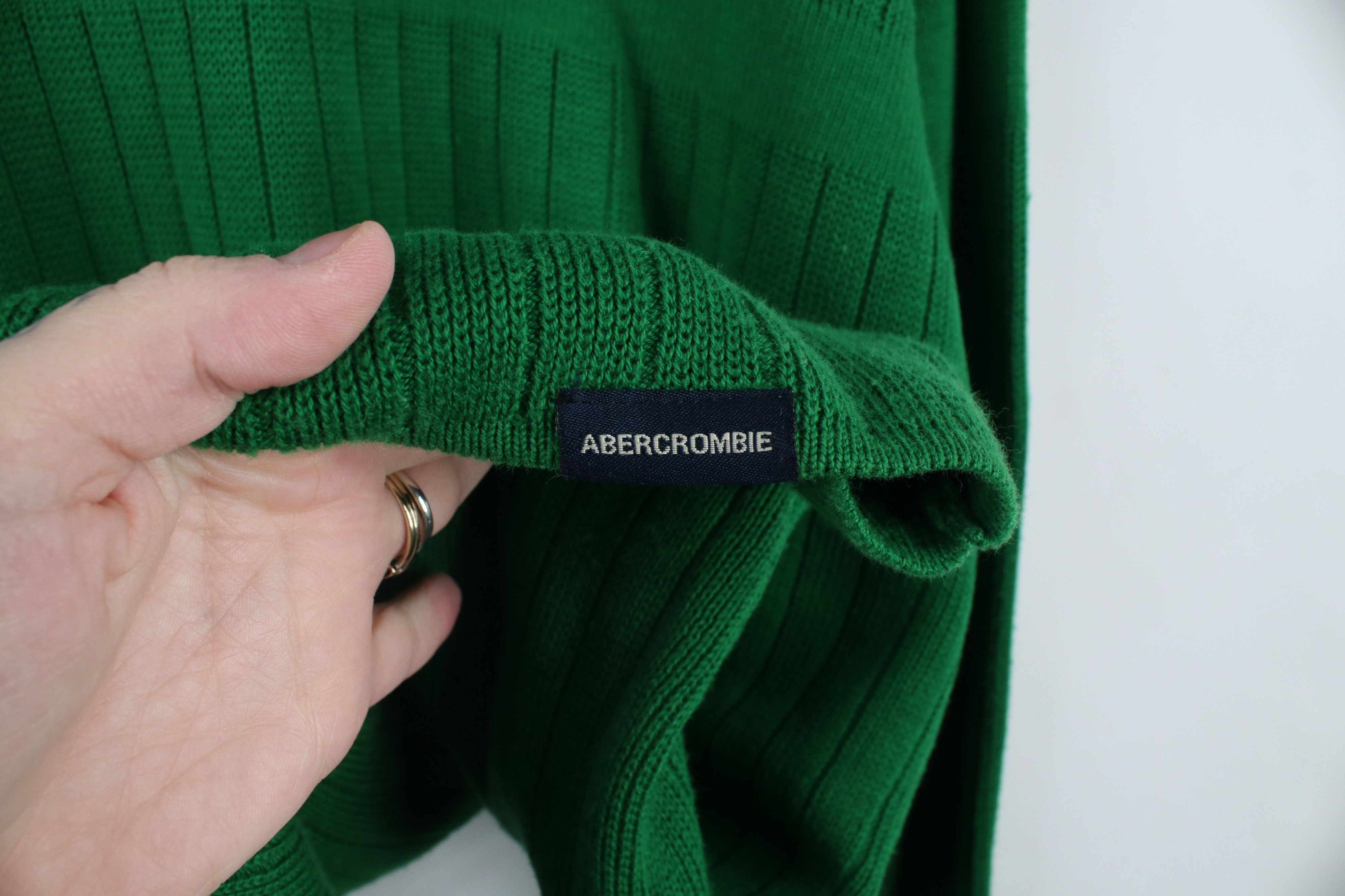 Abercrombie & Fitch × Vintage Vintage 90s Abercrombie & Fitch Ribbed Knit Crewneck Sweater Size US XL / EU 56 / 4 - 4 Thumbnail