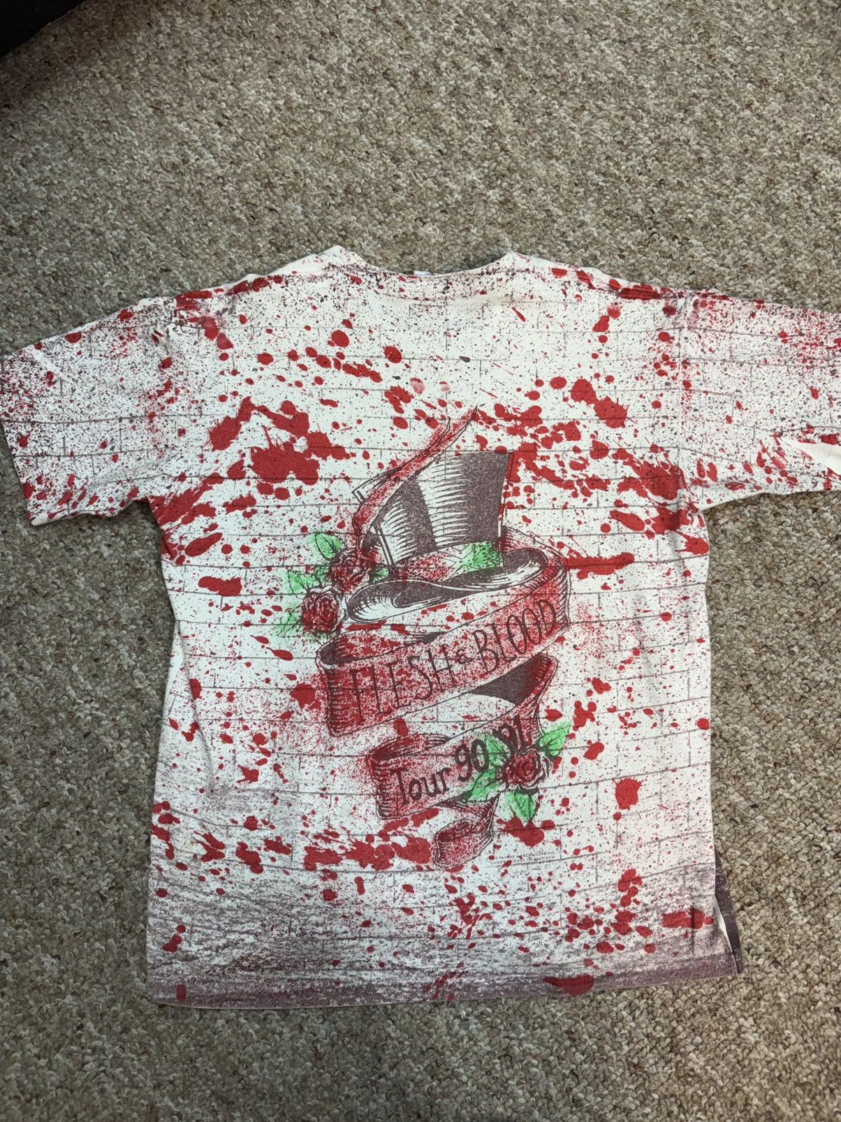 Vintage Vintage Poison "Flesh & Blood Tour '90-'91" T-Shirt XL Size US XL / EU 56 / 4 - 6 Thumbnail