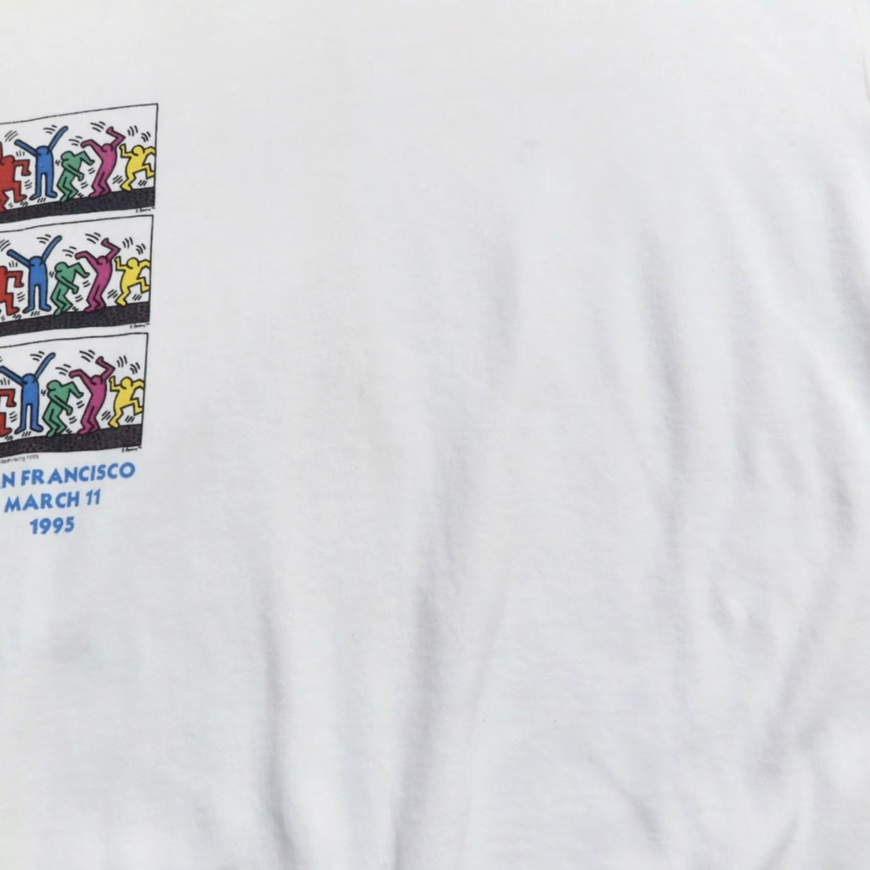 Gap Vintage Gap Keith Haring Aids Dance-A-Thon Crewneck Sweatshirt L Mens White Crew Neck Sweatshirt Size US L / EU 52-54 / 3 - 6 Thumbnail