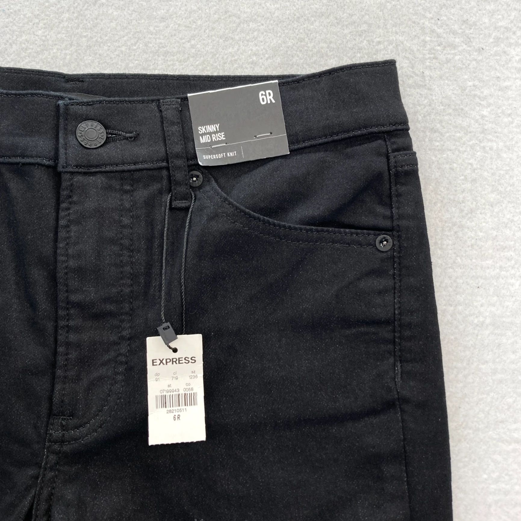 Express Express Pants Women's 6 Skinny Ankle Black Mid Rise Knit Stretch NWT Pants Size 30" / US 8 / IT 44 - 3 Thumbnail