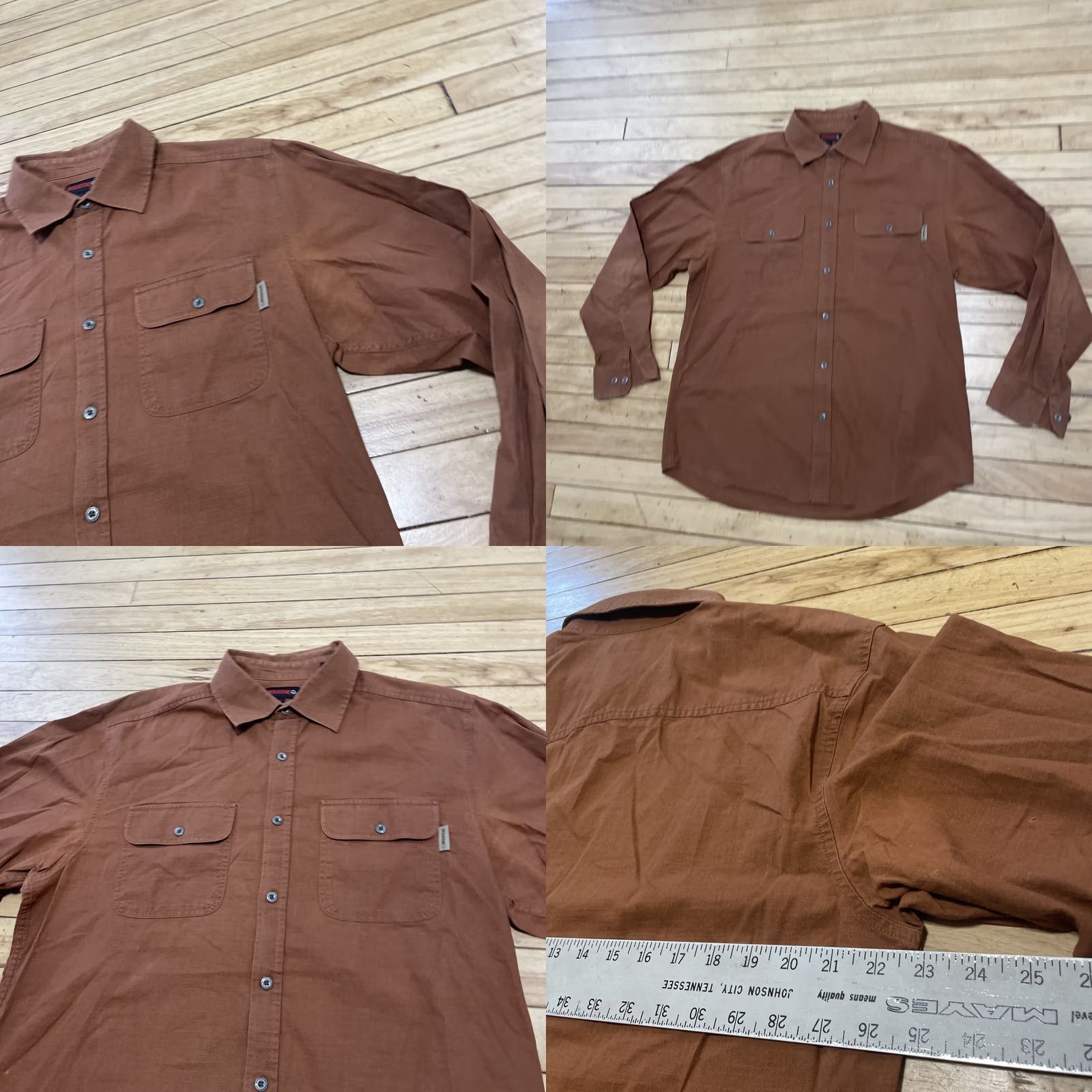 Rusty VINTAGE Wolverine Button-Up Western Shirt Men L Rust Brown Outdoor Y2k Streetwear L Size US L / EU 52-54 / 3 - 10 Thumbnail