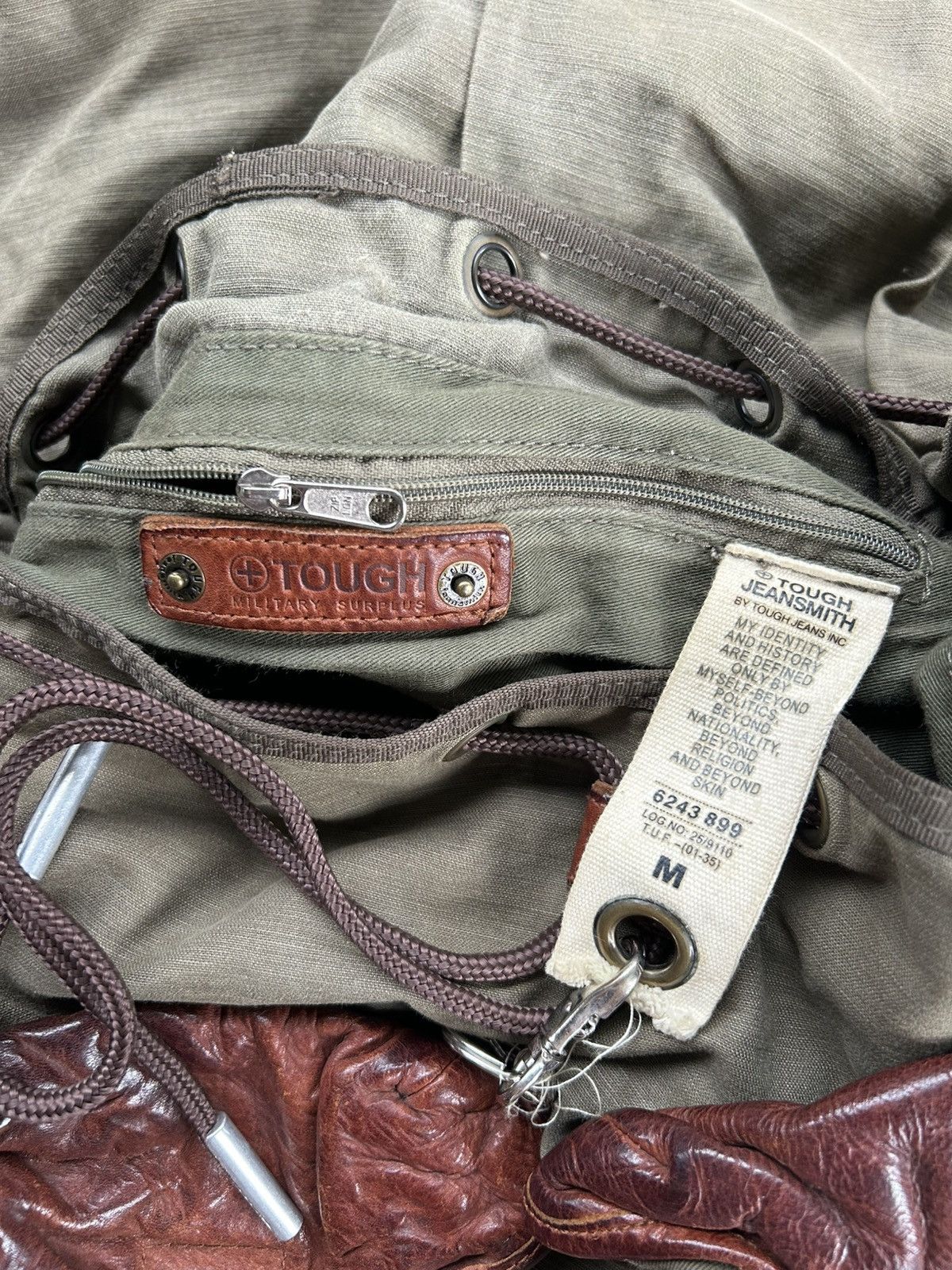 Other RARE Tough Jeansmith Brown Leather Messenger Bag D Size ONE SIZE - 3 Thumbnail