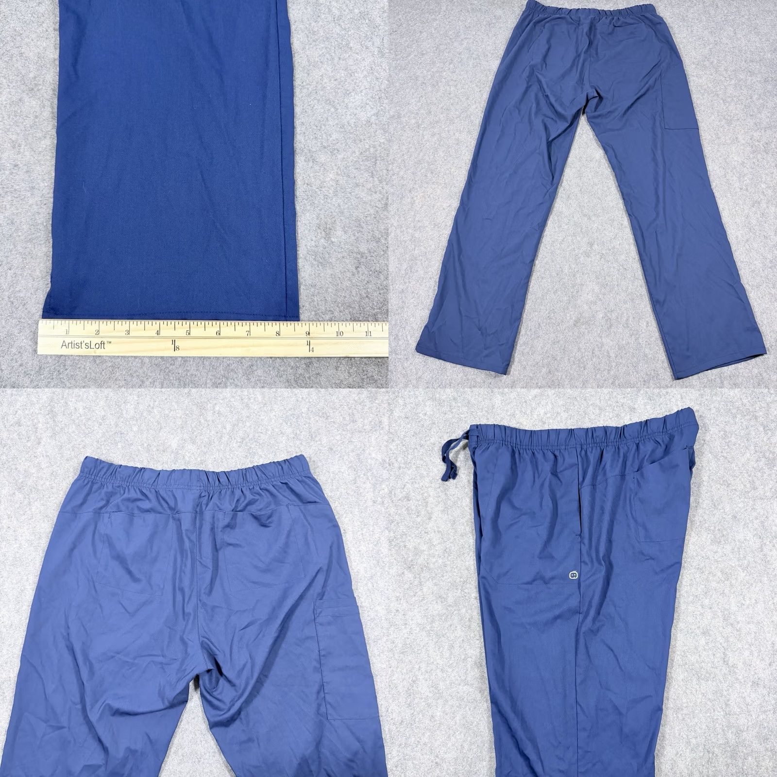 Vintage WonderWink Premiere Flex Scrub Pant Women's Blue size L 33x31 Modern Fit Premium Comfortable Premise Legacy (Vintage not applicable) Size 36" / US 14 / IT 50 - 9 Thumbnail