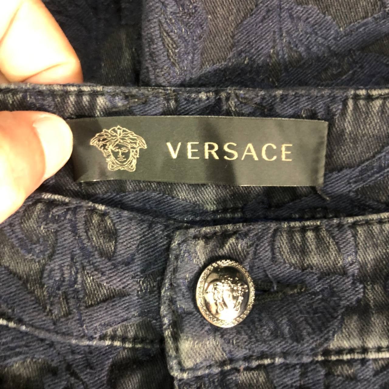Versace Versace Embroidered printed denim pants Size US 36 / EU 52 - 7 Thumbnail