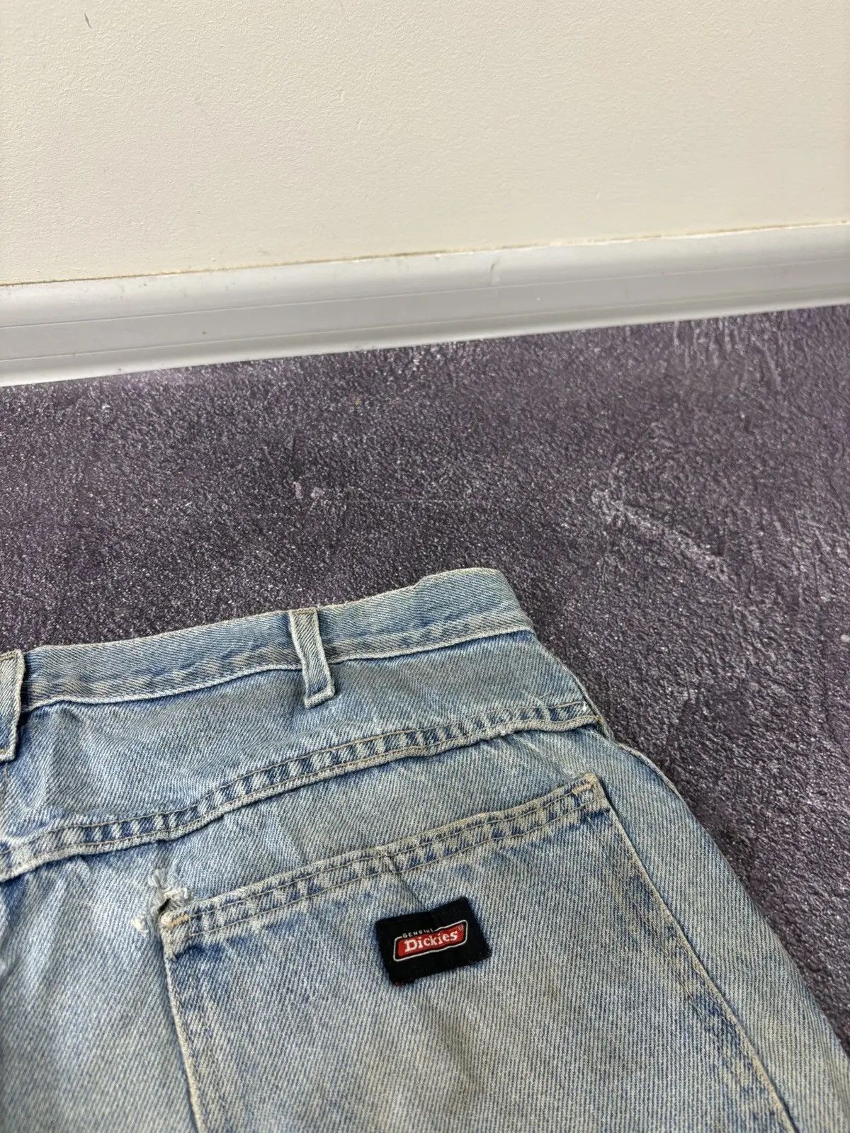 Dickies × Vintage Vintage Dickies USA Distressed Denim Baggy Shorts Jorts Size US 38 / EU 54 - 7 Thumbnail