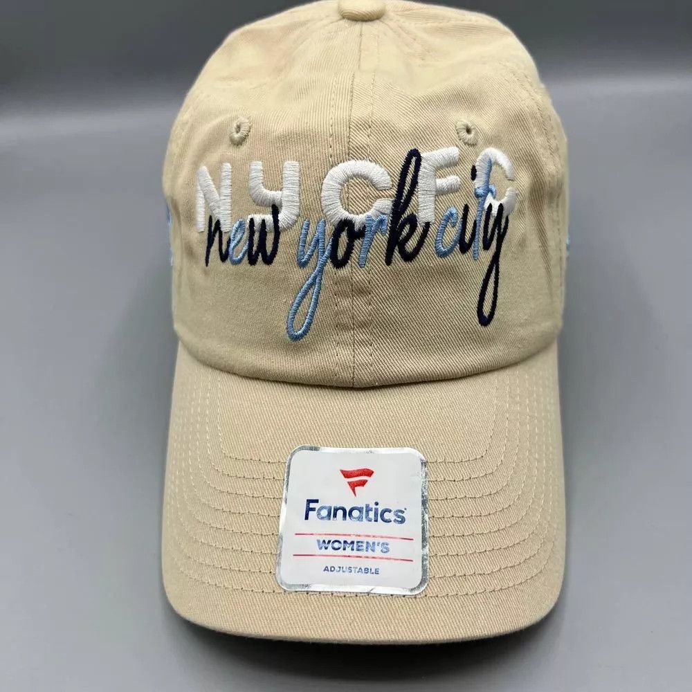 Other New York City FC Hat Women Beige Fanatics MLS Strap Back Cap Size ONE SIZE - 1 Thumbnail