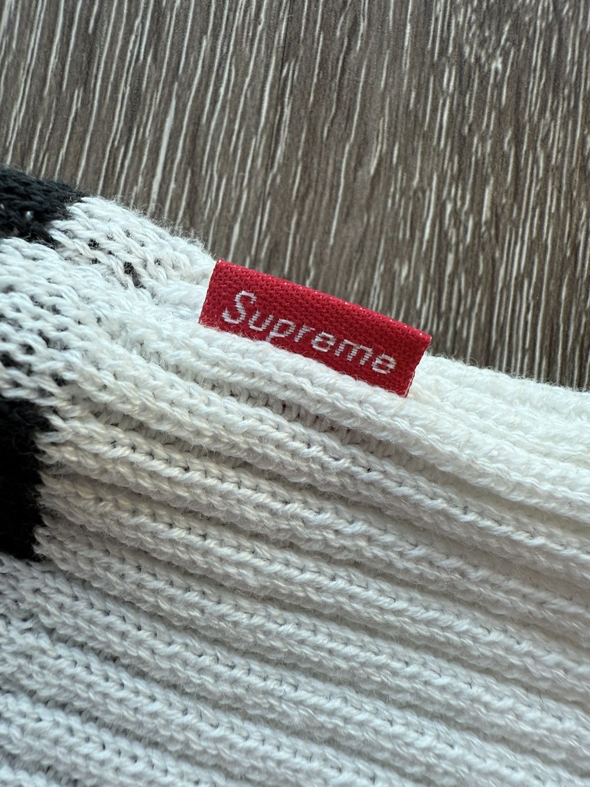 Supreme Supreme “Back Logo Sweater” (Checkerboard) Size US XL / EU 56 / 4 - 6 Thumbnail